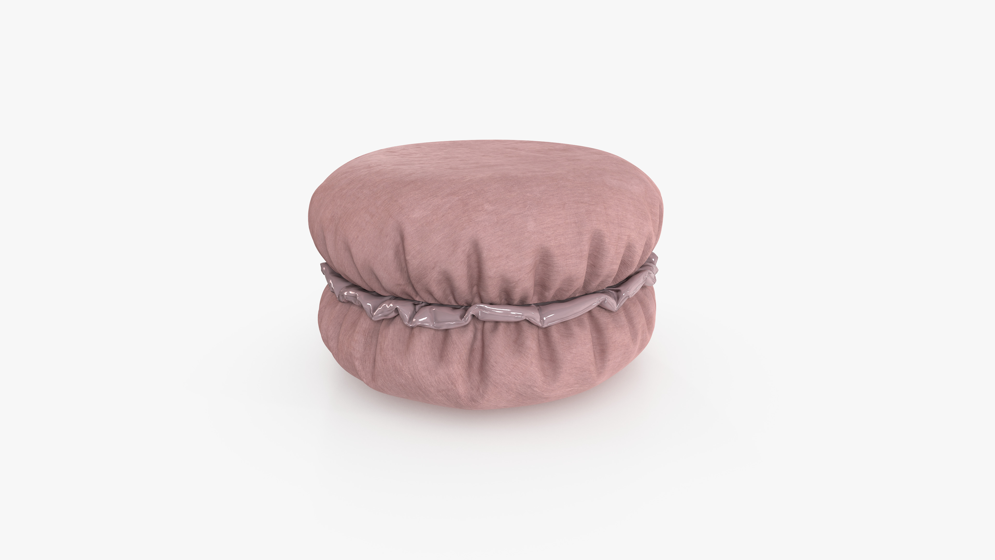 Macaroon Pouf Low-poly 3D model_3