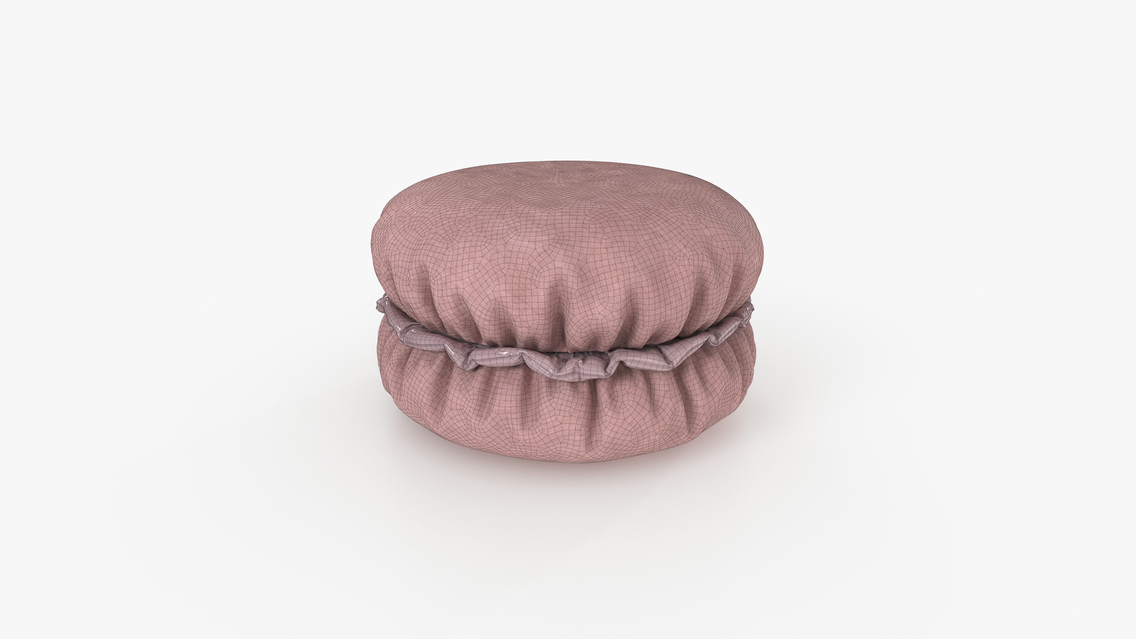 Macaroon Pouf Low-poly 3D model_6