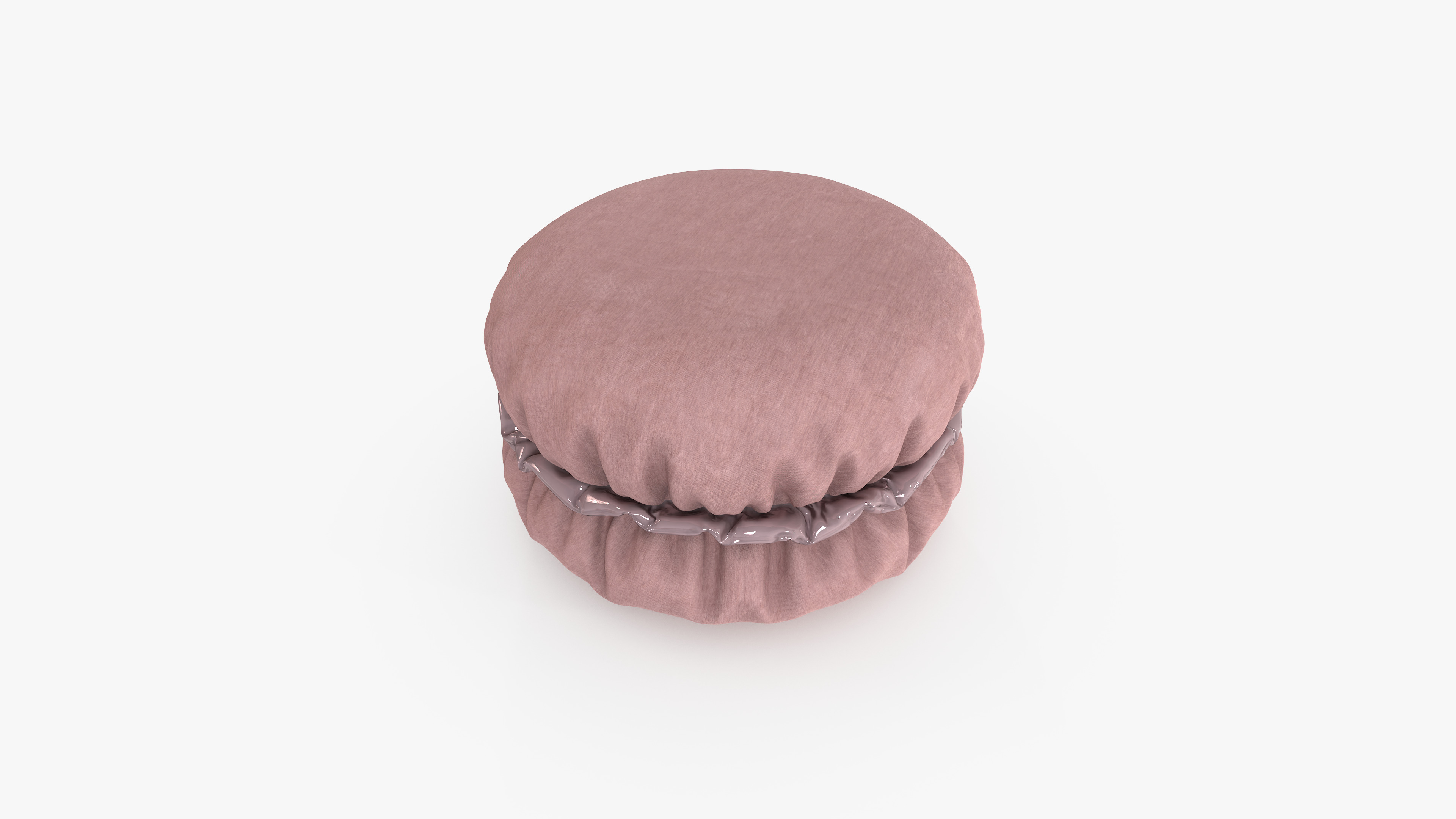 Macaroon Pouf Low-poly 3D model_5