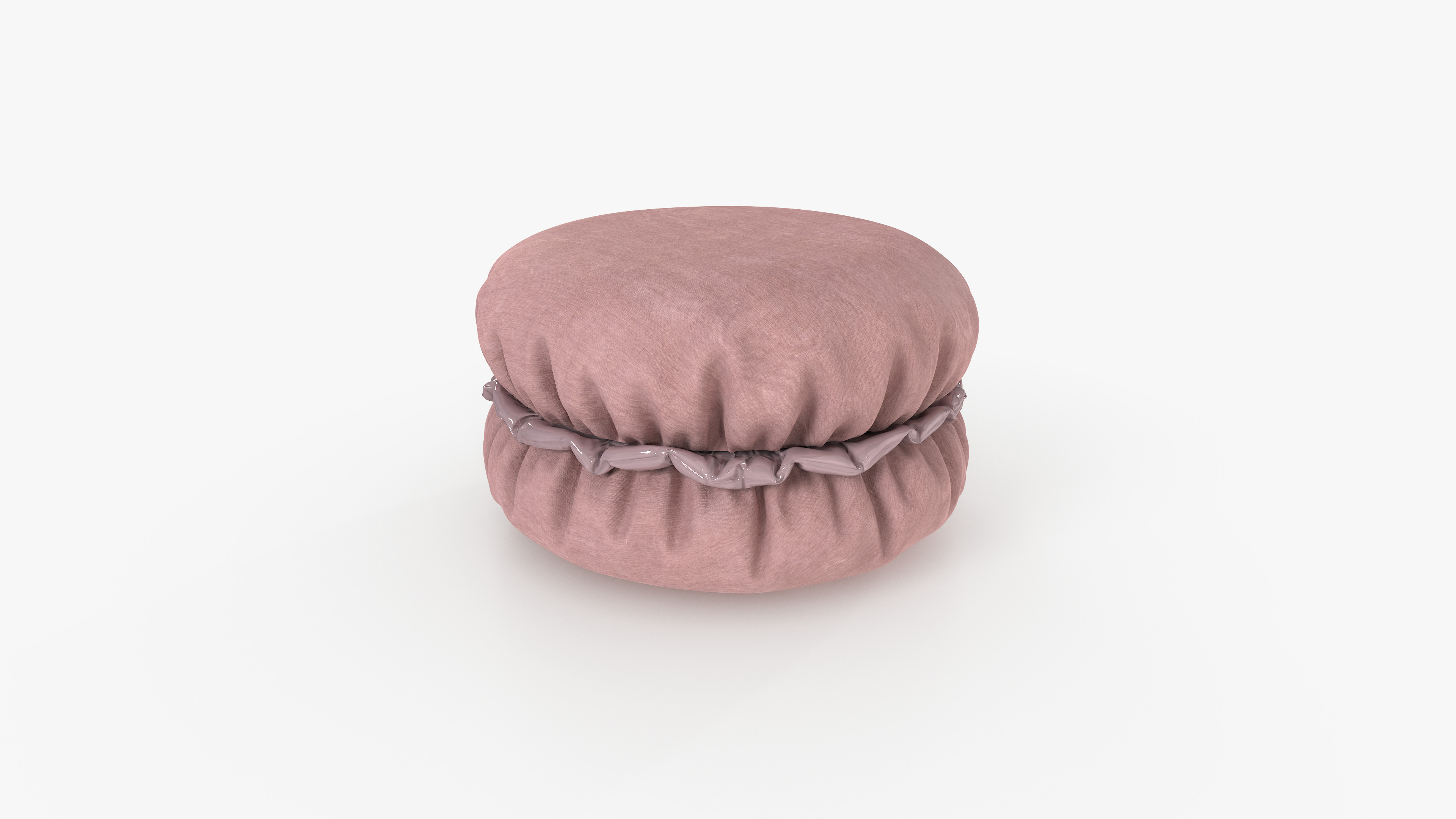 Macaroon Pouf Low-poly 3D model_2