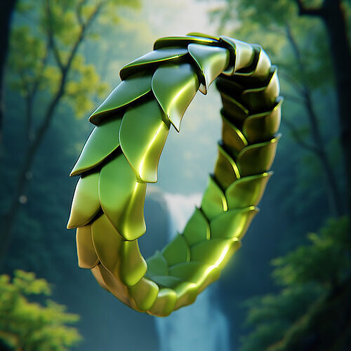 Verdant Leaf Ring - Nature Jewelry Design for Print 85 3D print model