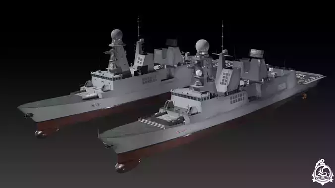 Horizon class destroyer 3D Model Collection