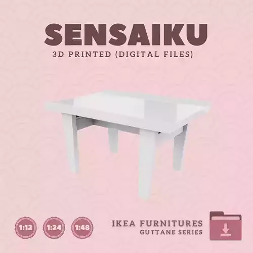 1 GUTTANE Side Table for Miniature Dollhouse - IKEA - 3D Print