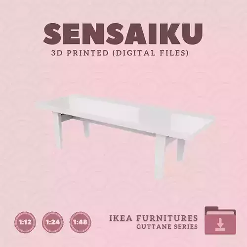2 GUTTANE Coffee Table for Mini Dollhouse - IKEA - 3D Print