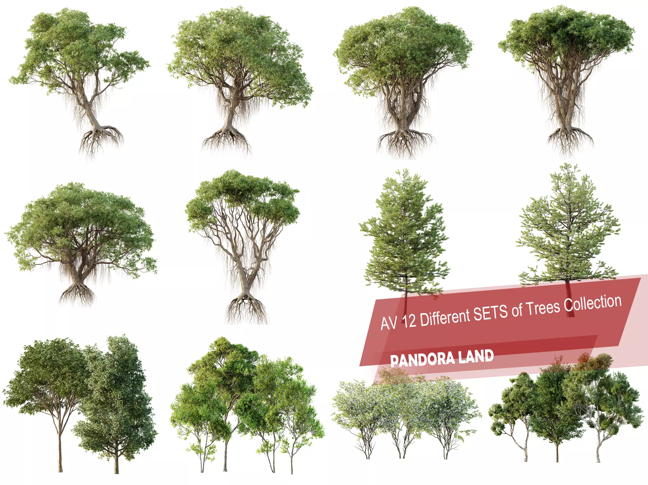 AV 12 Different SETS of Trees Collection _0