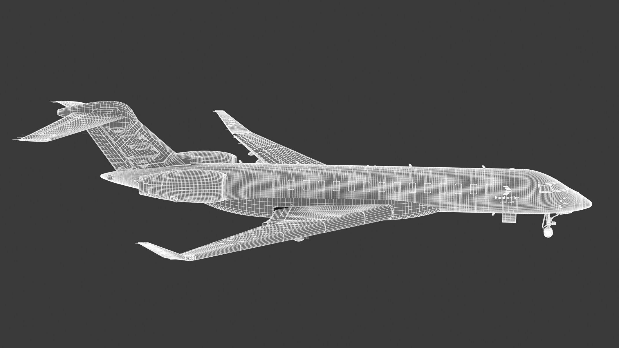 Bombardier Global 7500 Business Jet Full Cockpit and Interior 3D model_24