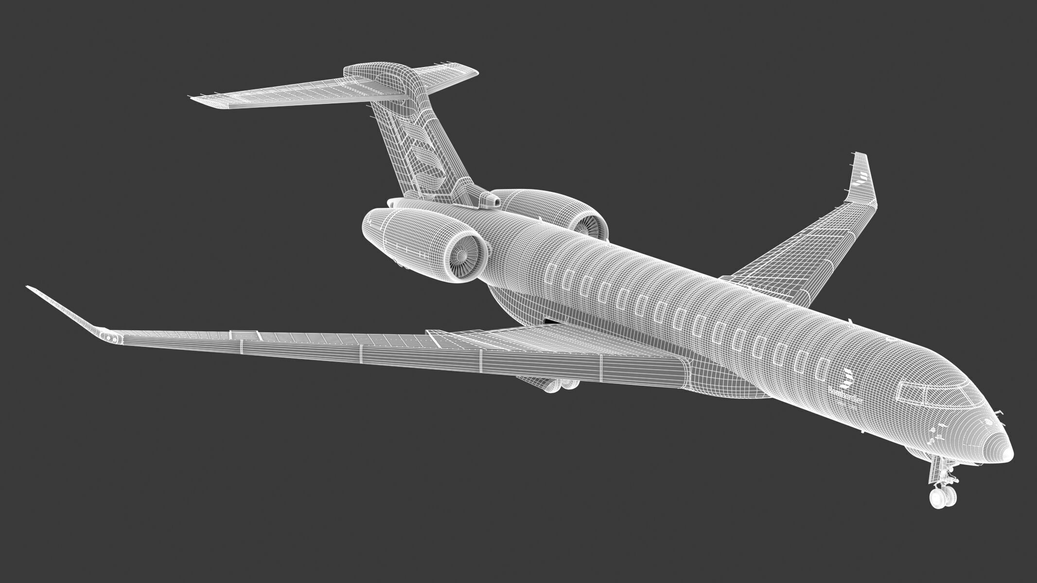 Bombardier Global 7500 Business Jet Full Cockpit and Interior 3D model_23