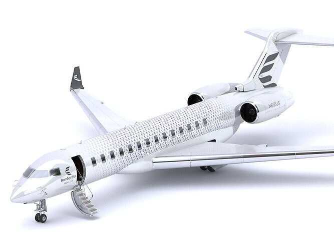 Bombardier Global 7500 Business Jet Full Cockpit and Interior 3D model