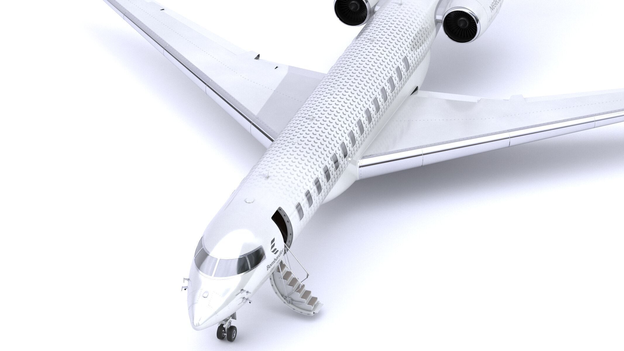 Bombardier Global 7500 Business Jet Full Cockpit and Interior 3D model_31