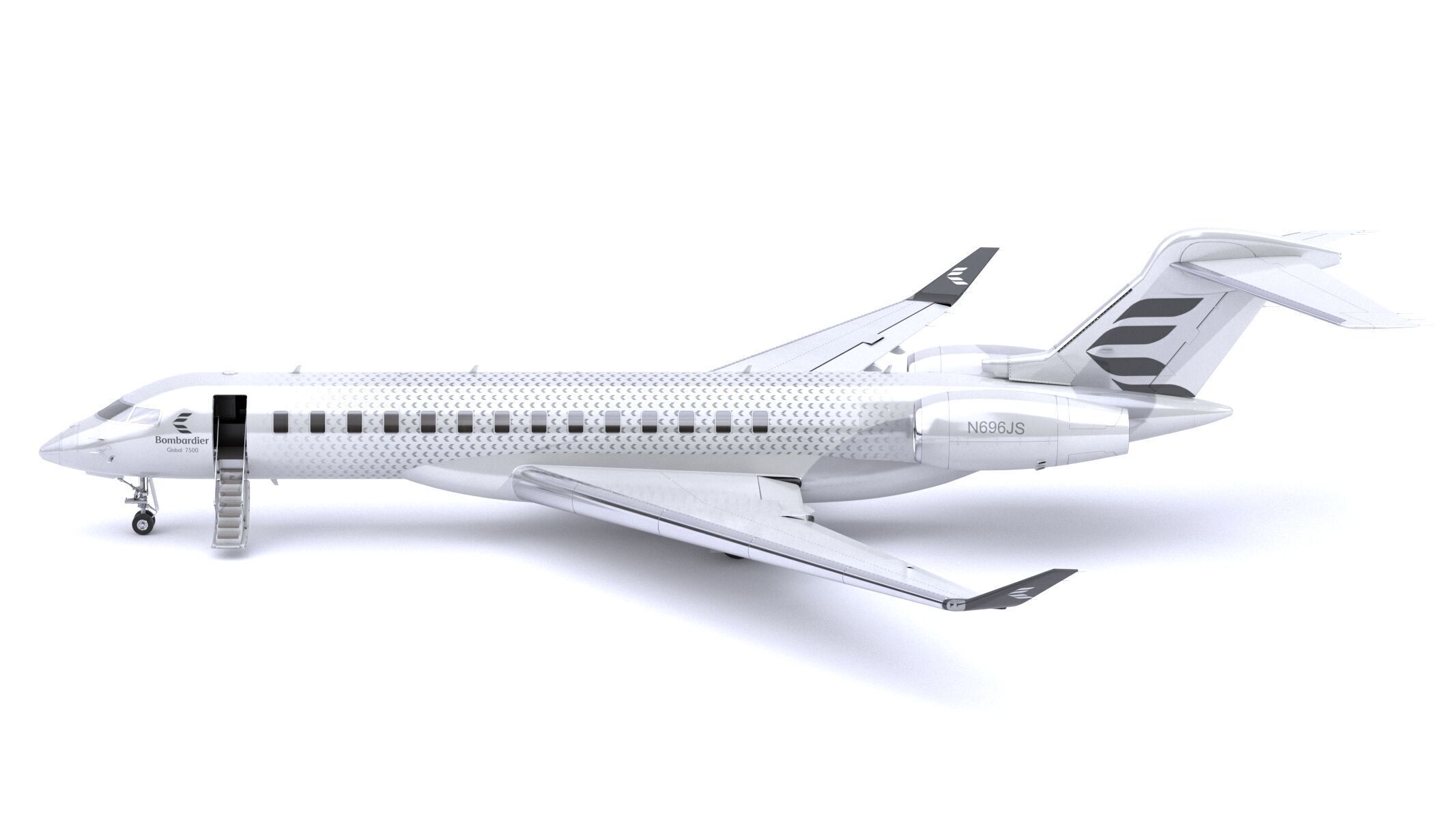 Bombardier Global 7500 Business Jet Full Cockpit and Interior 3D model_4