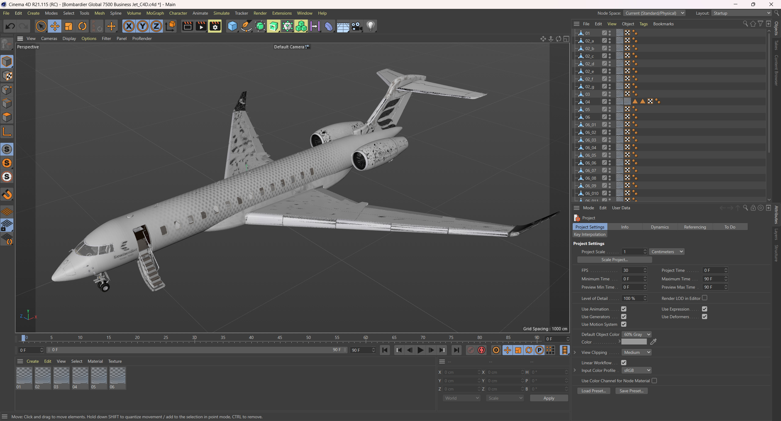 Bombardier Global 7500 Business Jet Full Cockpit and Interior 3D model_16