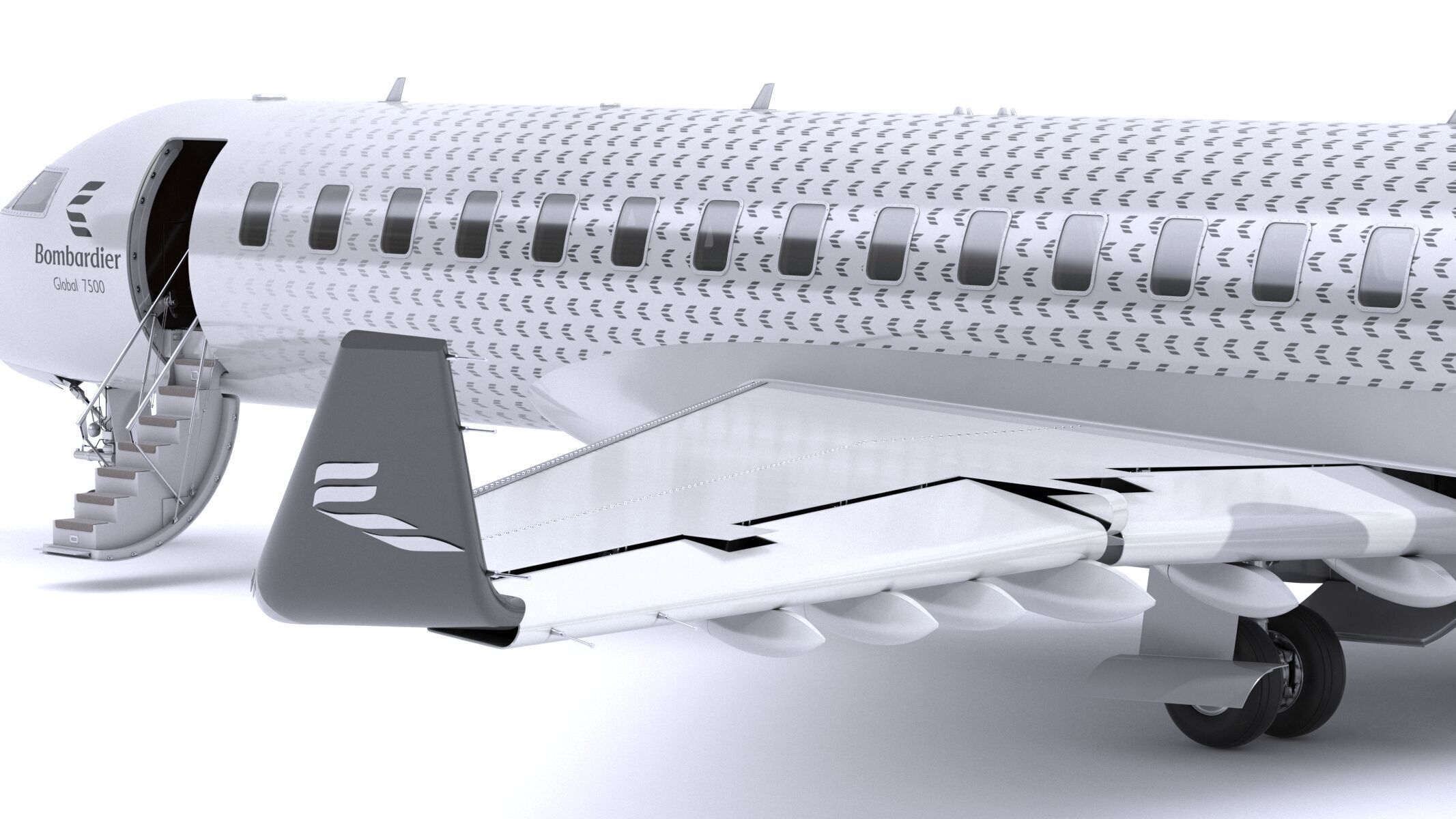 Bombardier Global 7500 Business Jet Full Cockpit and Interior 3D model_7