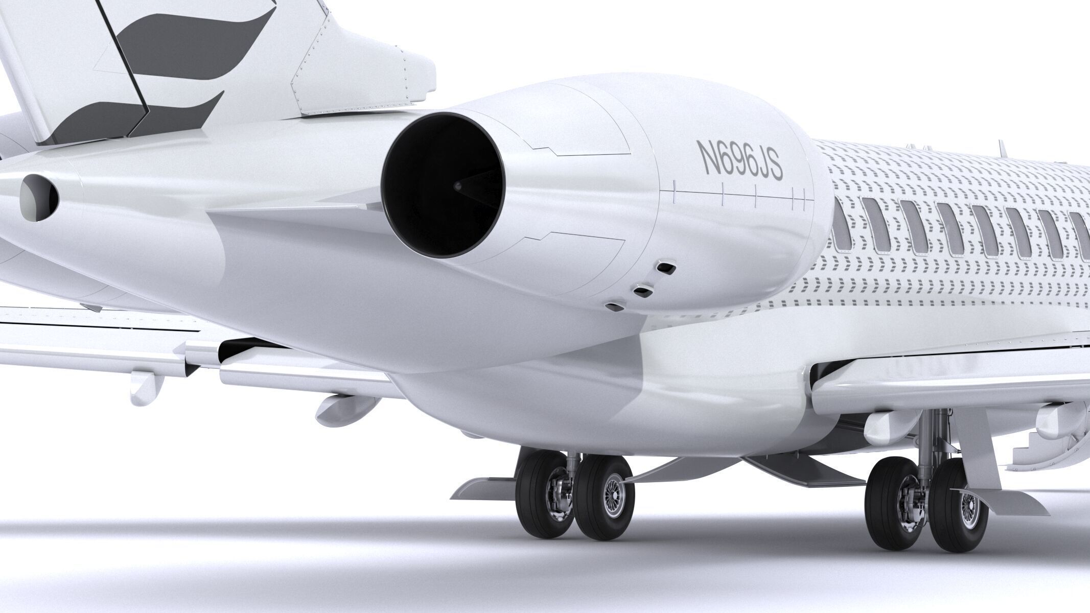 Bombardier Global 7500 Business Jet Full Cockpit and Interior 3D model_22