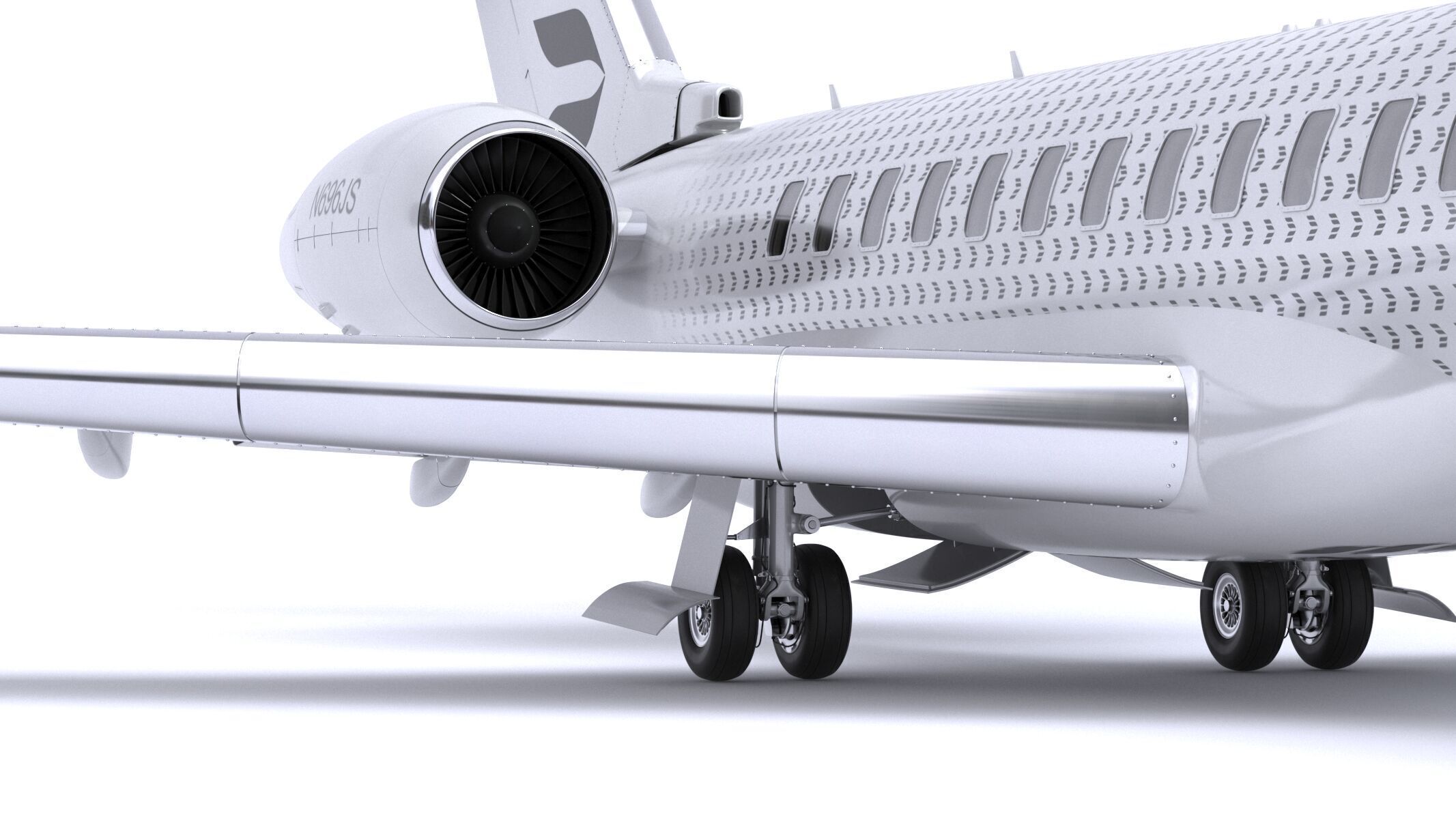 Bombardier Global 7500 Business Jet Full Cockpit and Interior 3D model_21