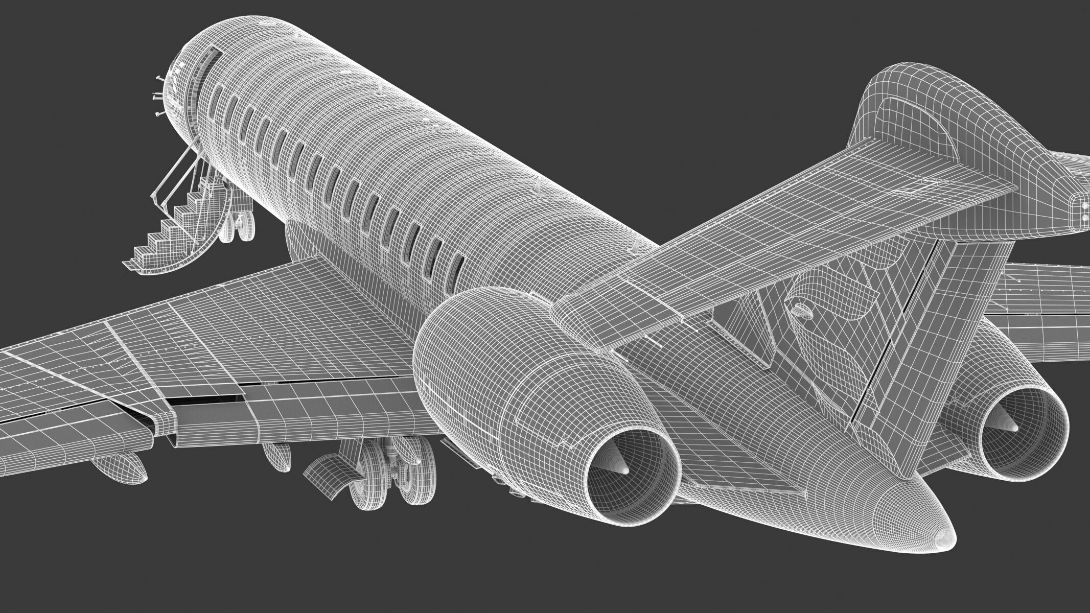 Bombardier Global 7500 Business Jet Full Cockpit and Interior 3D model_26