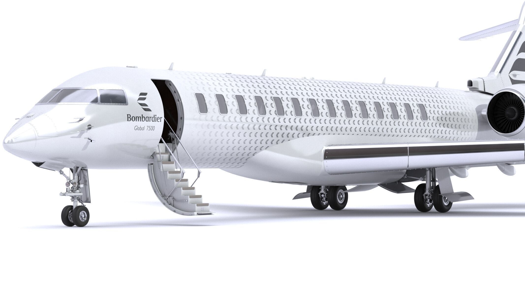 Bombardier Global 7500 Business Jet Full Cockpit and Interior 3D model_20