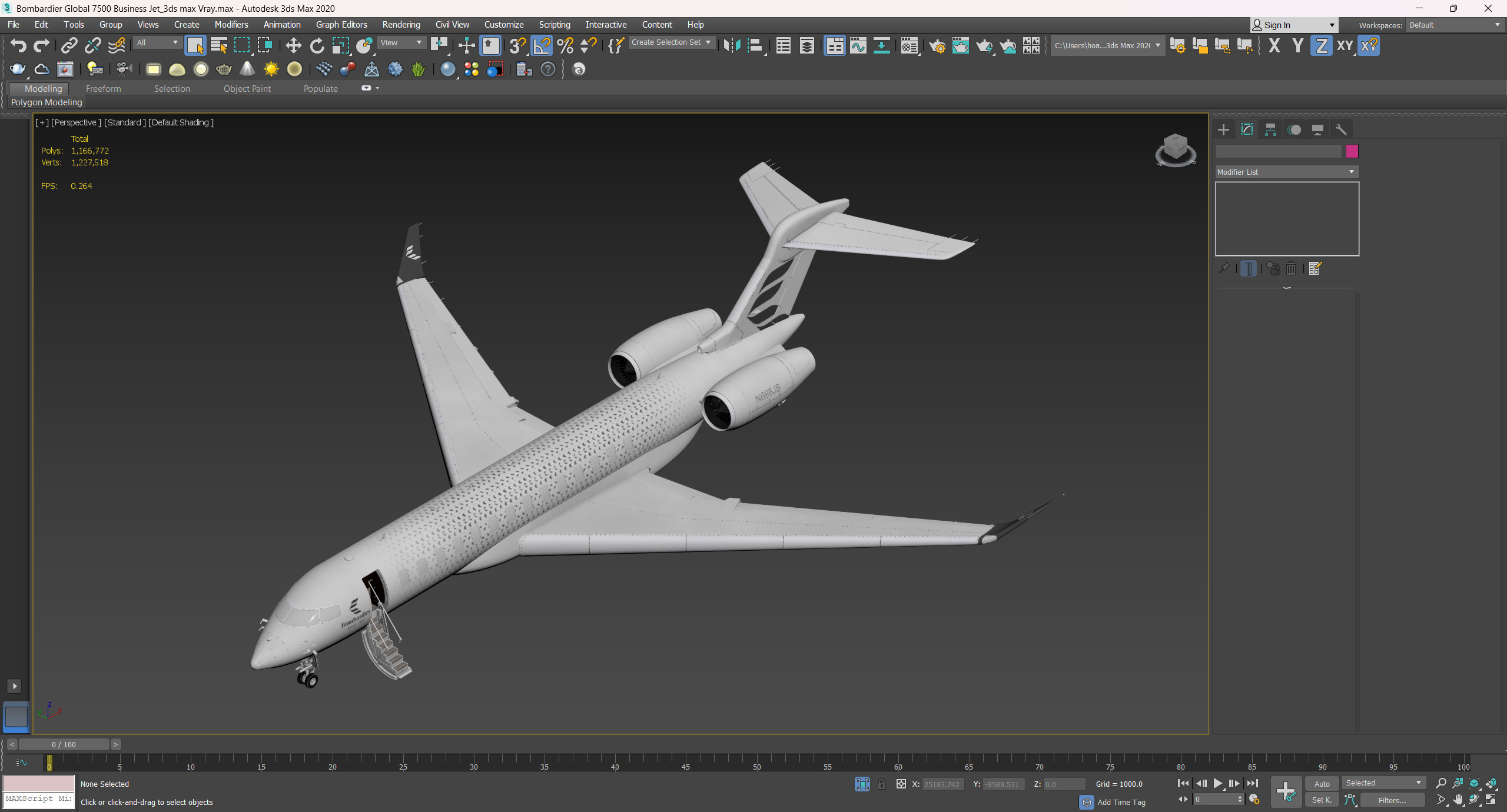 Bombardier Global 7500 Business Jet Full Cockpit and Interior 3D model_14
