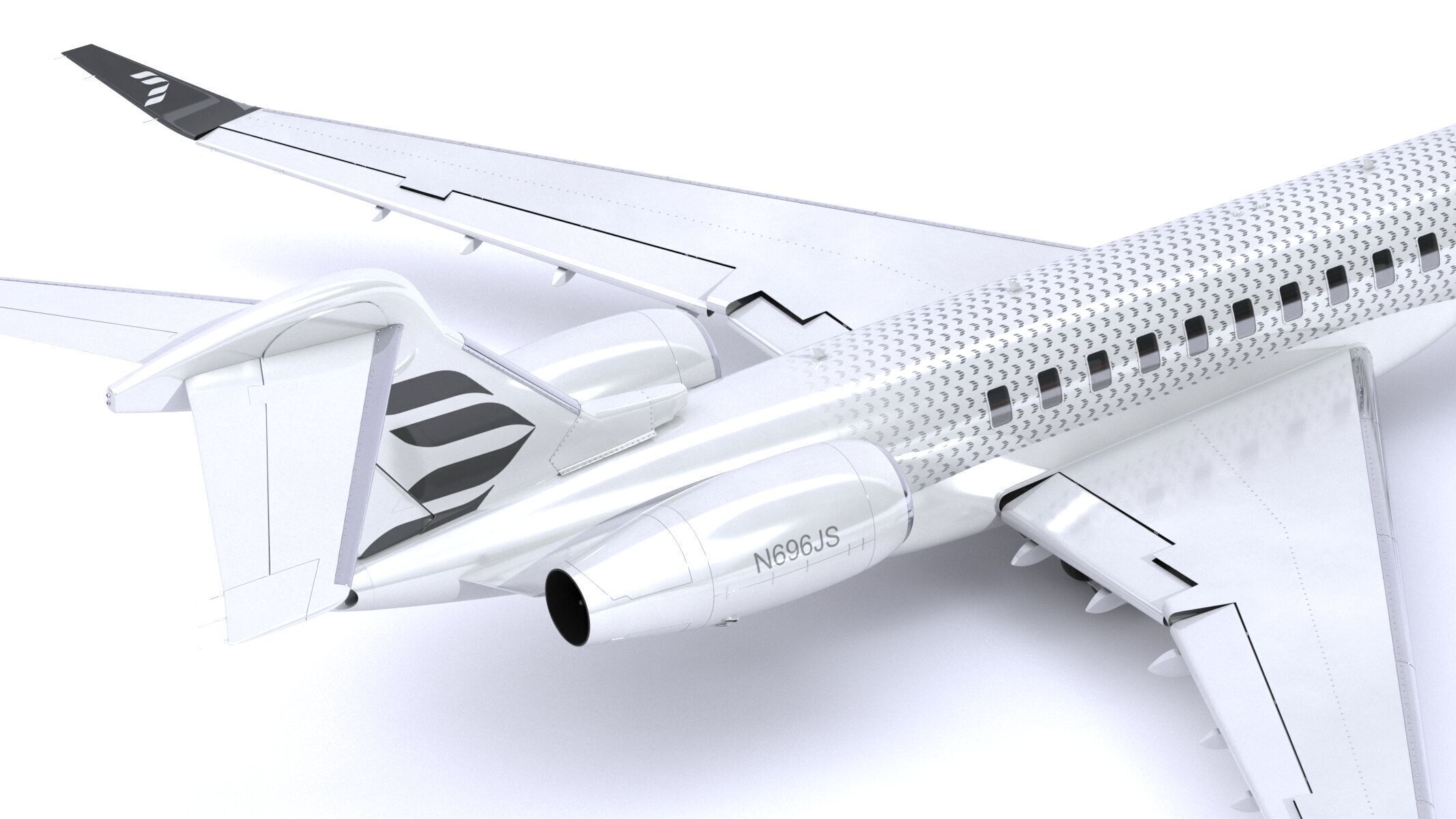 Bombardier Global 7500 Business Jet Full Cockpit and Interior 3D model_28