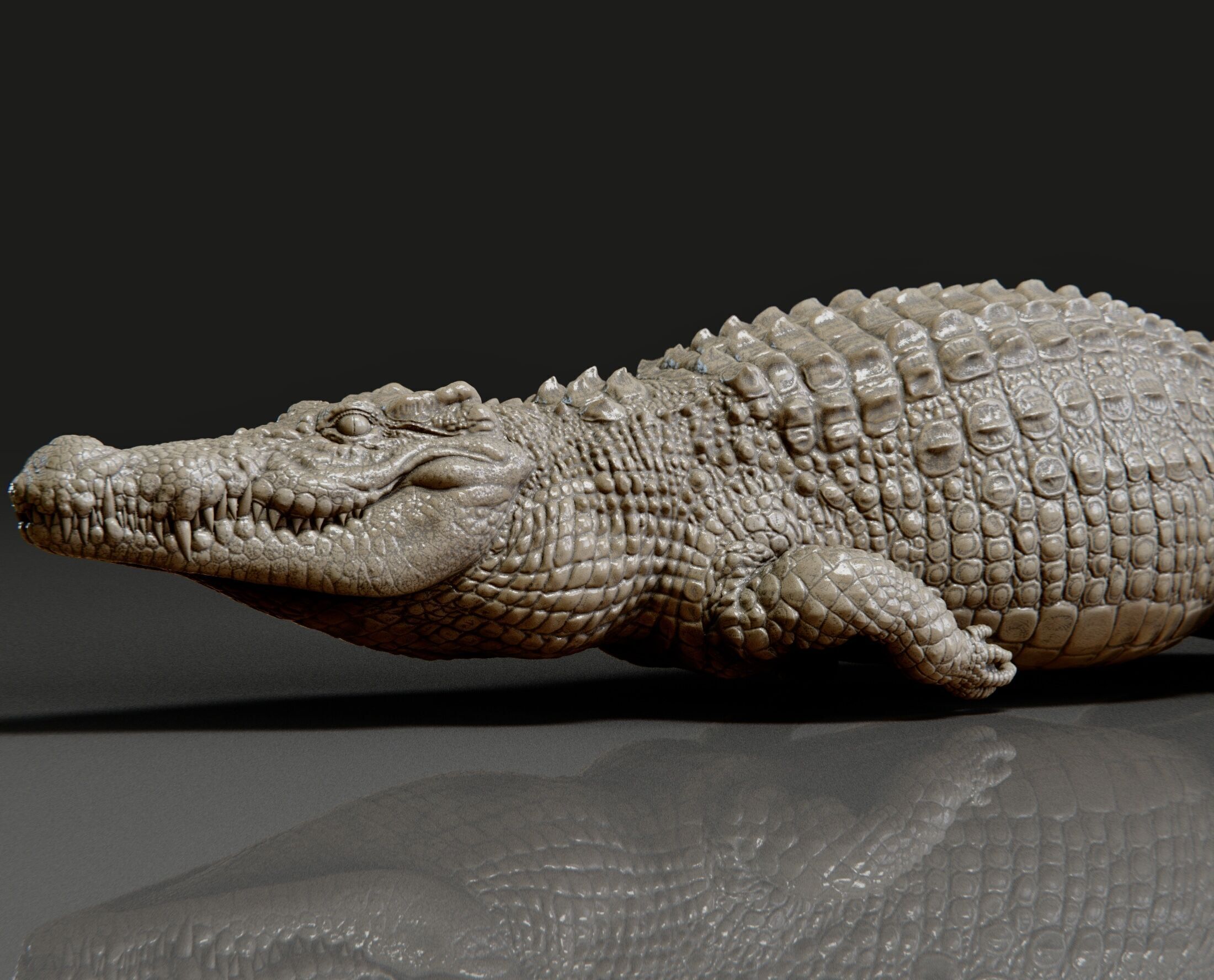 crocodile 3D print model_1