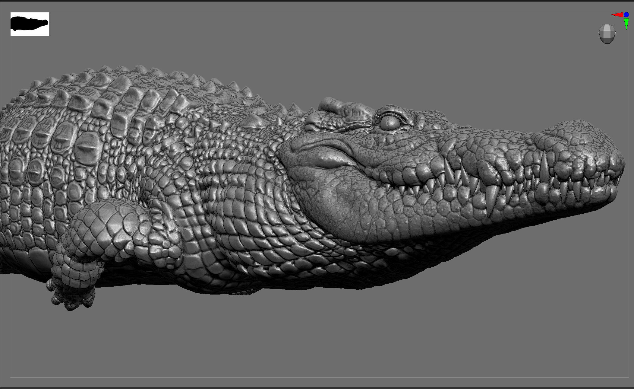 crocodile 3D print model_9