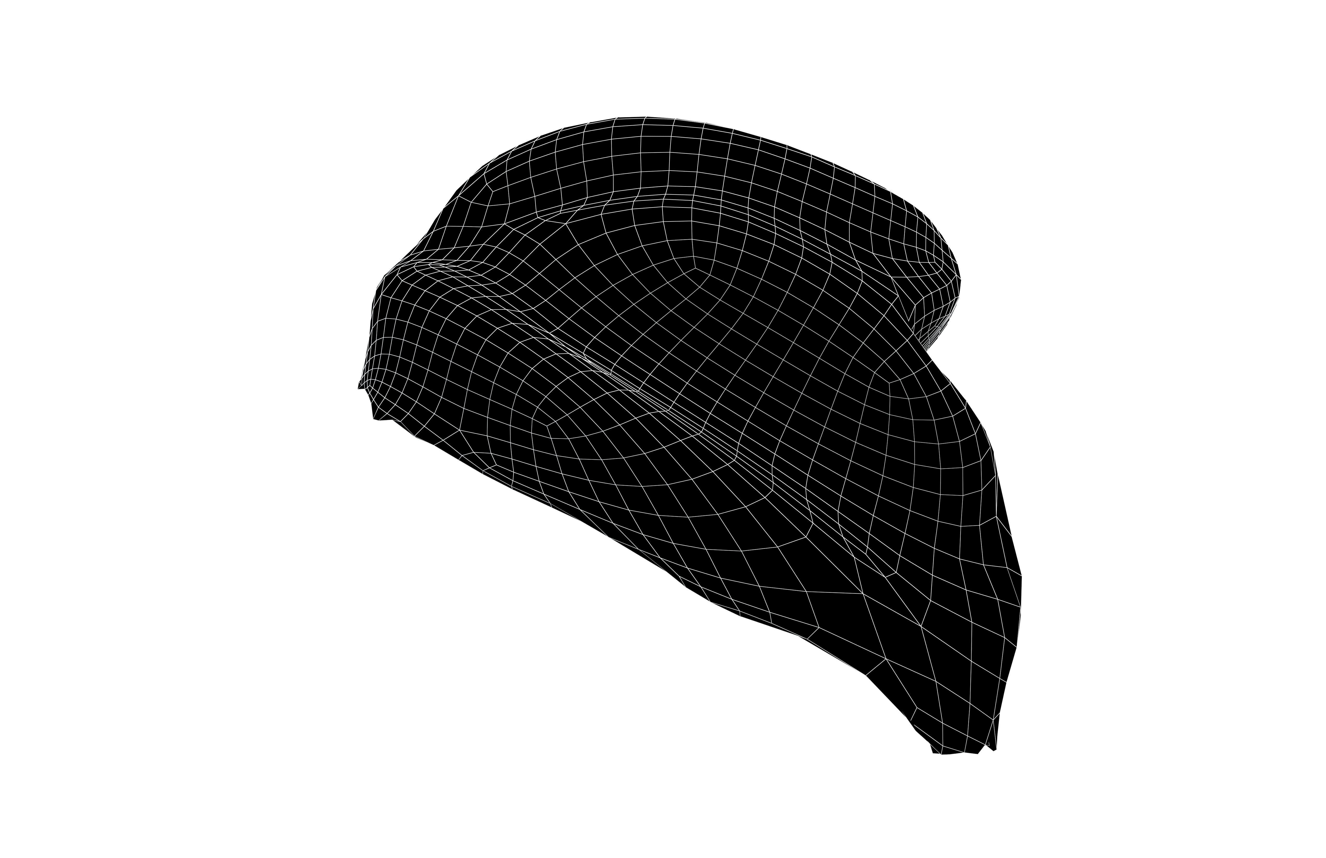 Cartoon Bandana v1 002 Low-poly 3D model_5
