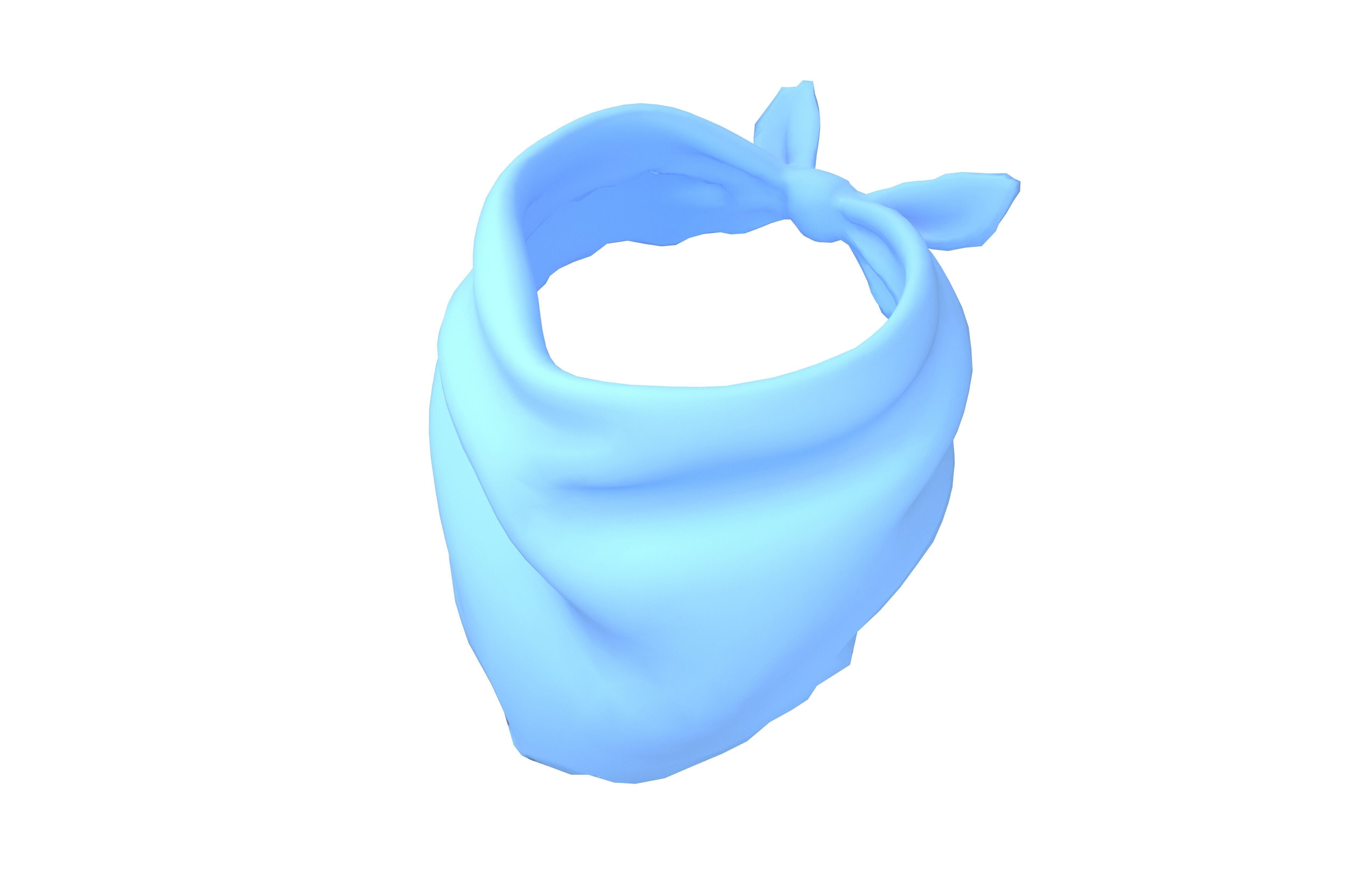 Cartoon Bandana v1 002 Low-poly 3D model_2
