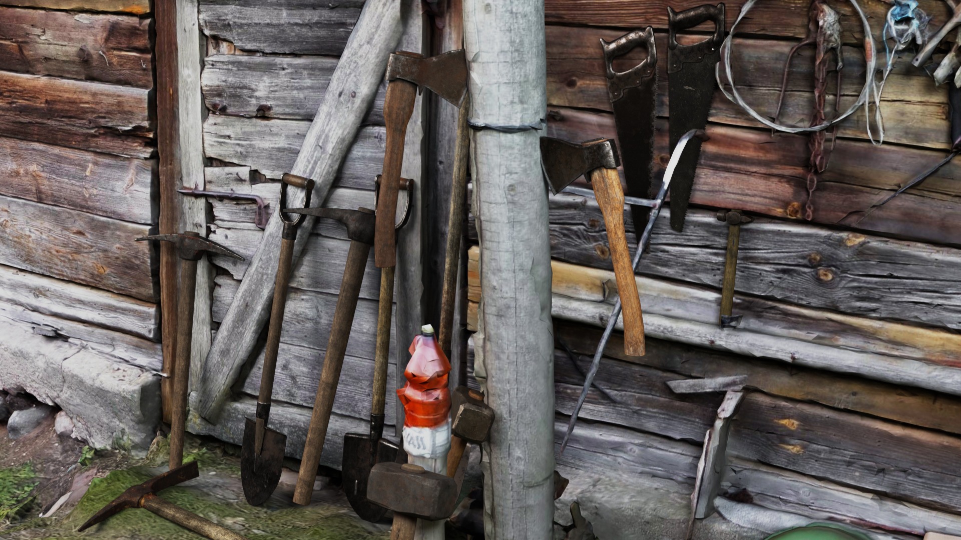 Old Tools Pack set Game-Ready PBR Models Low-poly 3D model_1