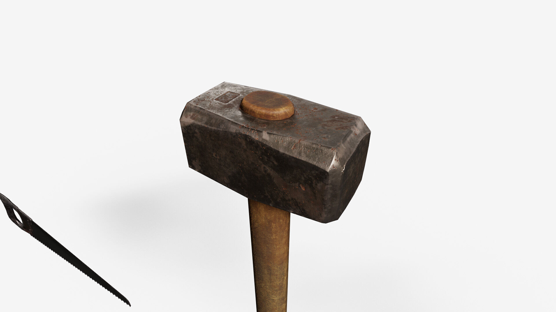 Old Tools Pack set Game-Ready PBR Models Low-poly 3D model_7