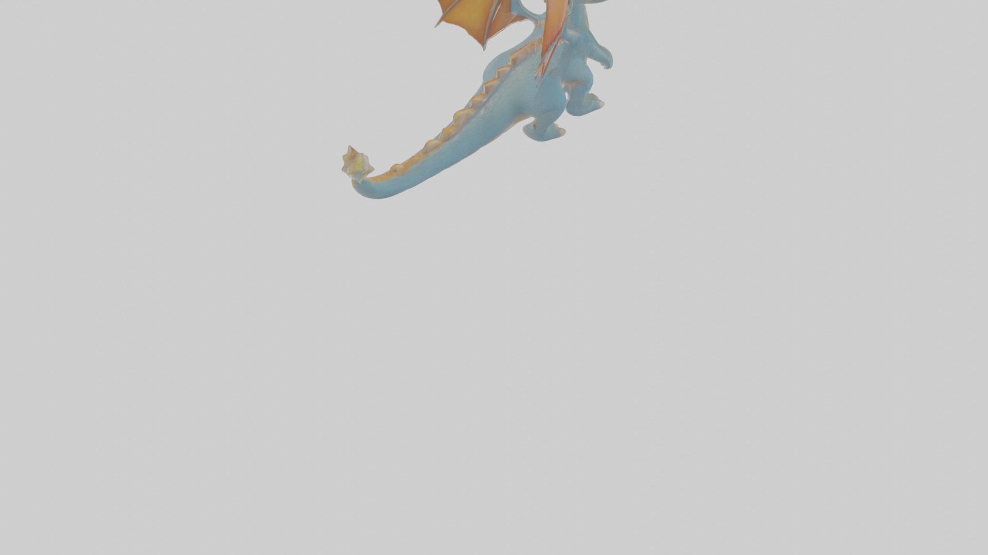 Cartoon Dragon Low-poly 3D model_6