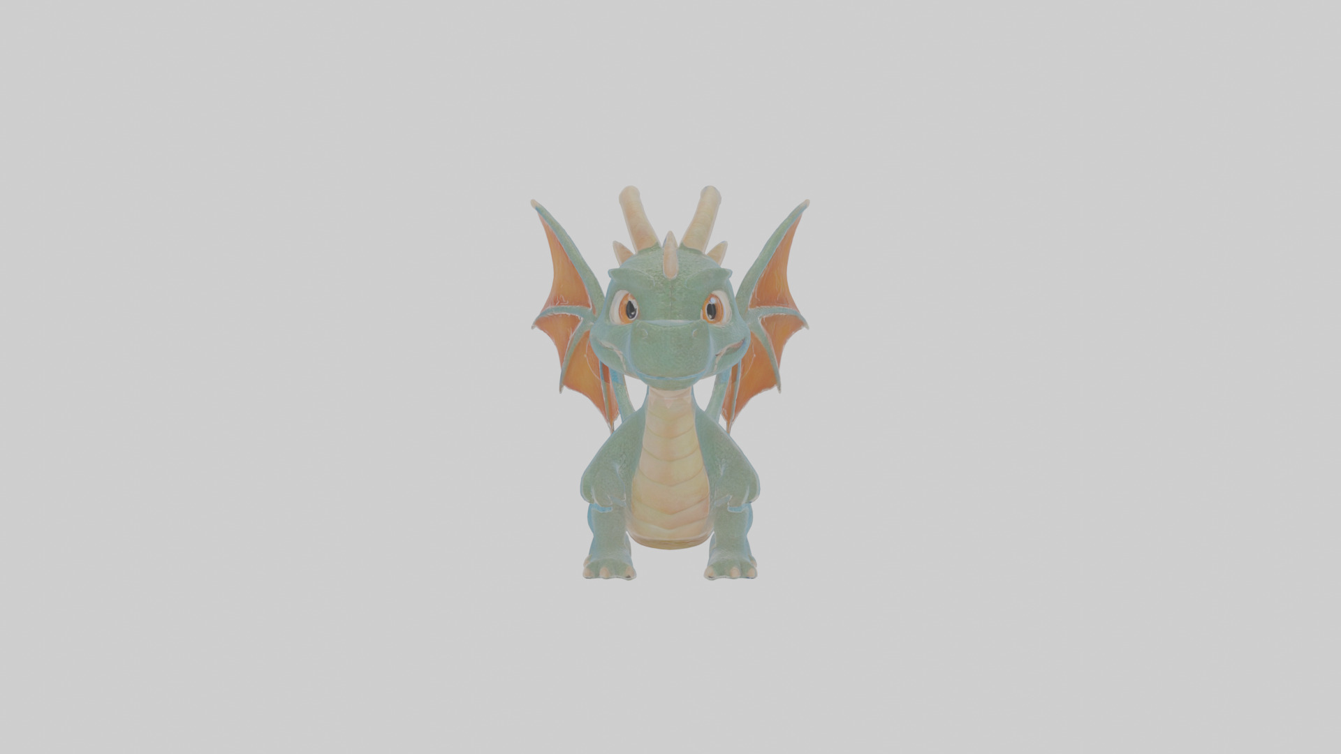 Cartoon Dragon Low-poly 3D model_15