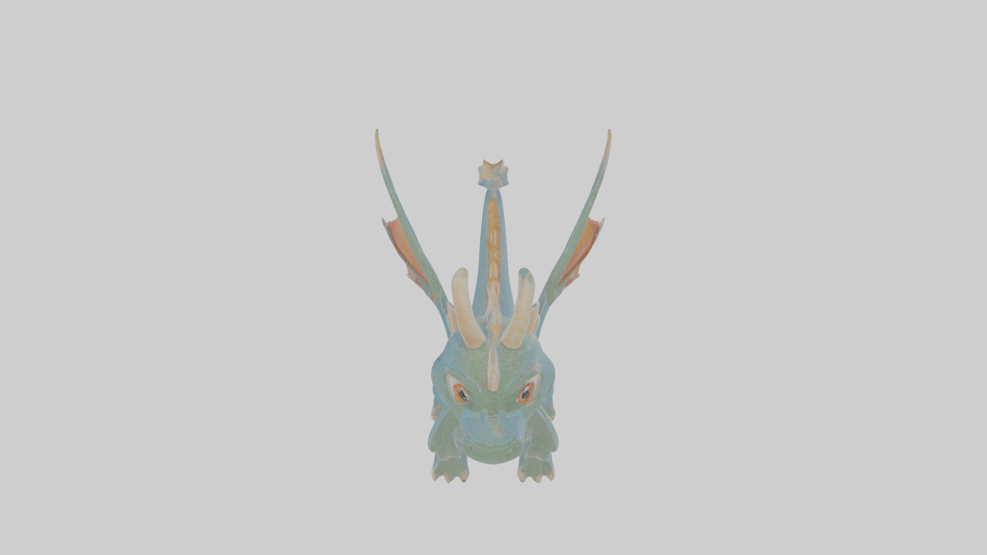 Cartoon Dragon Low-poly 3D model_24