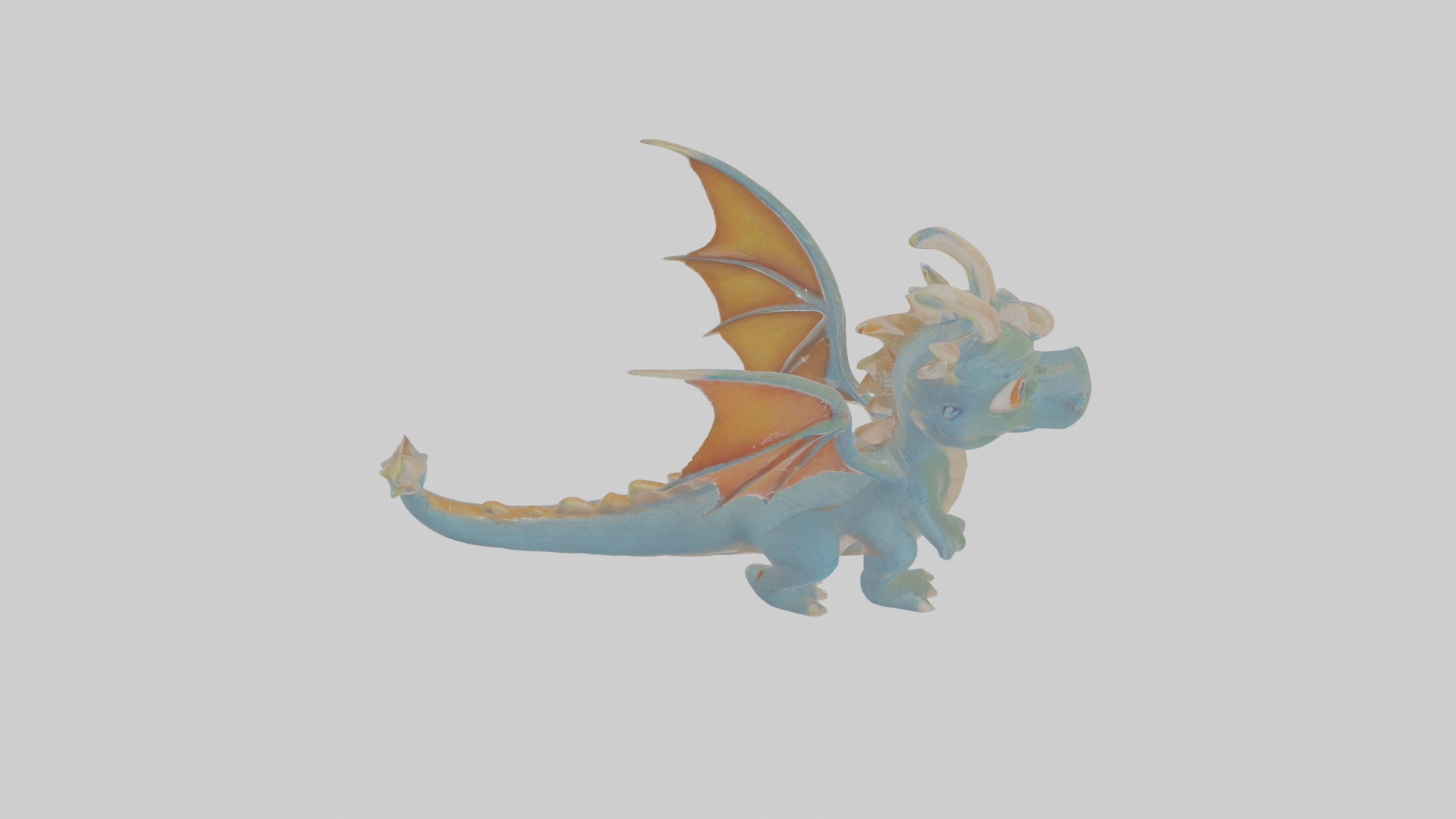 Cartoon Dragon Low-poly 3D model_27