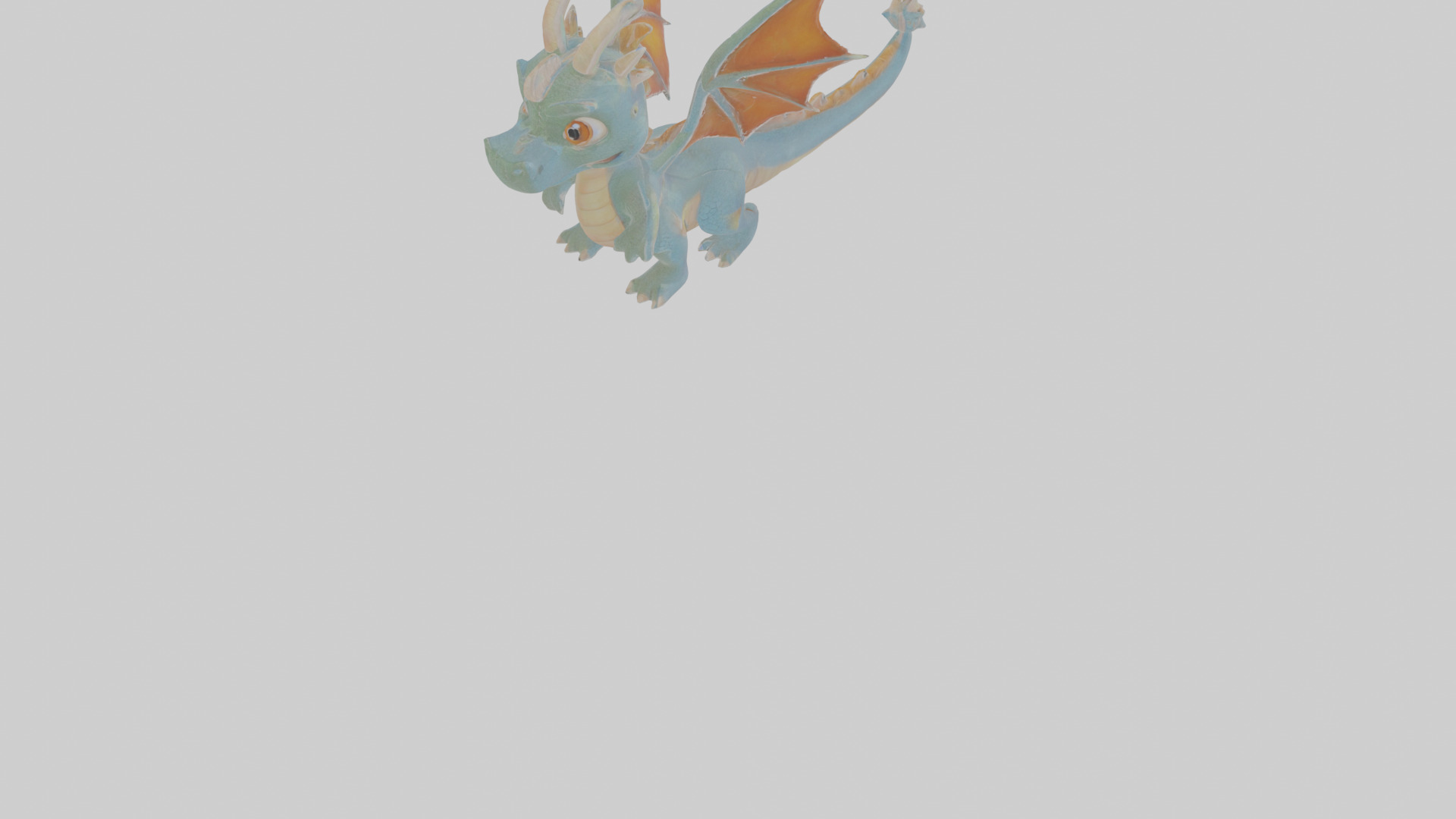 Cartoon Dragon Low-poly 3D model_8