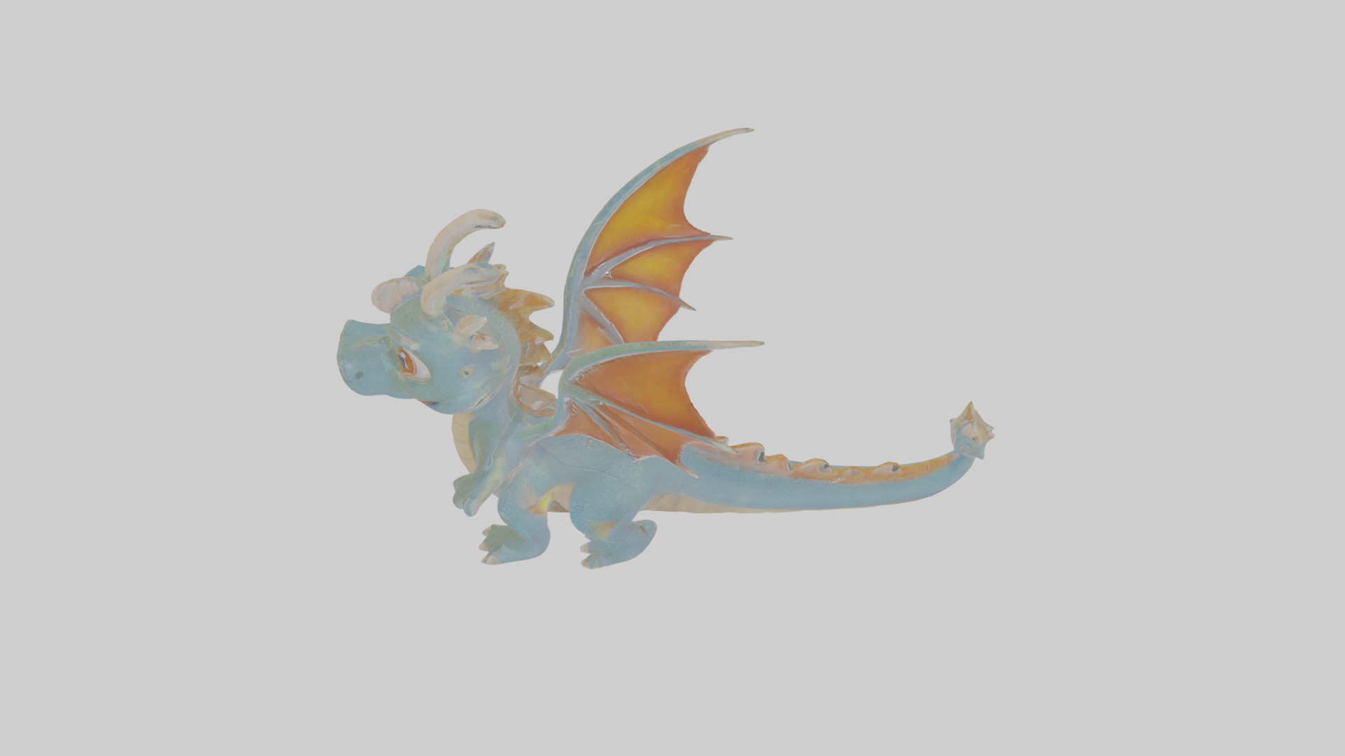 Cartoon Dragon Low-poly 3D model_25