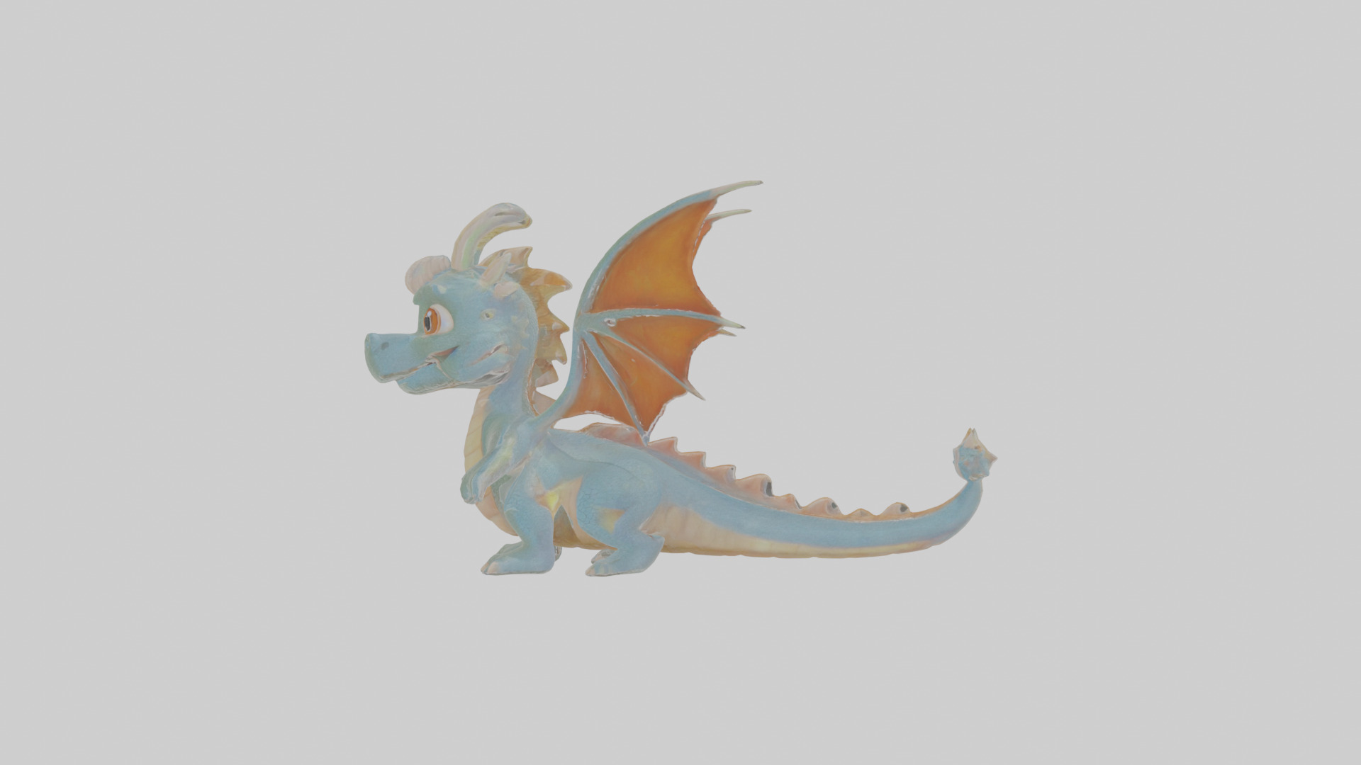 Cartoon Dragon Low-poly 3D model_19