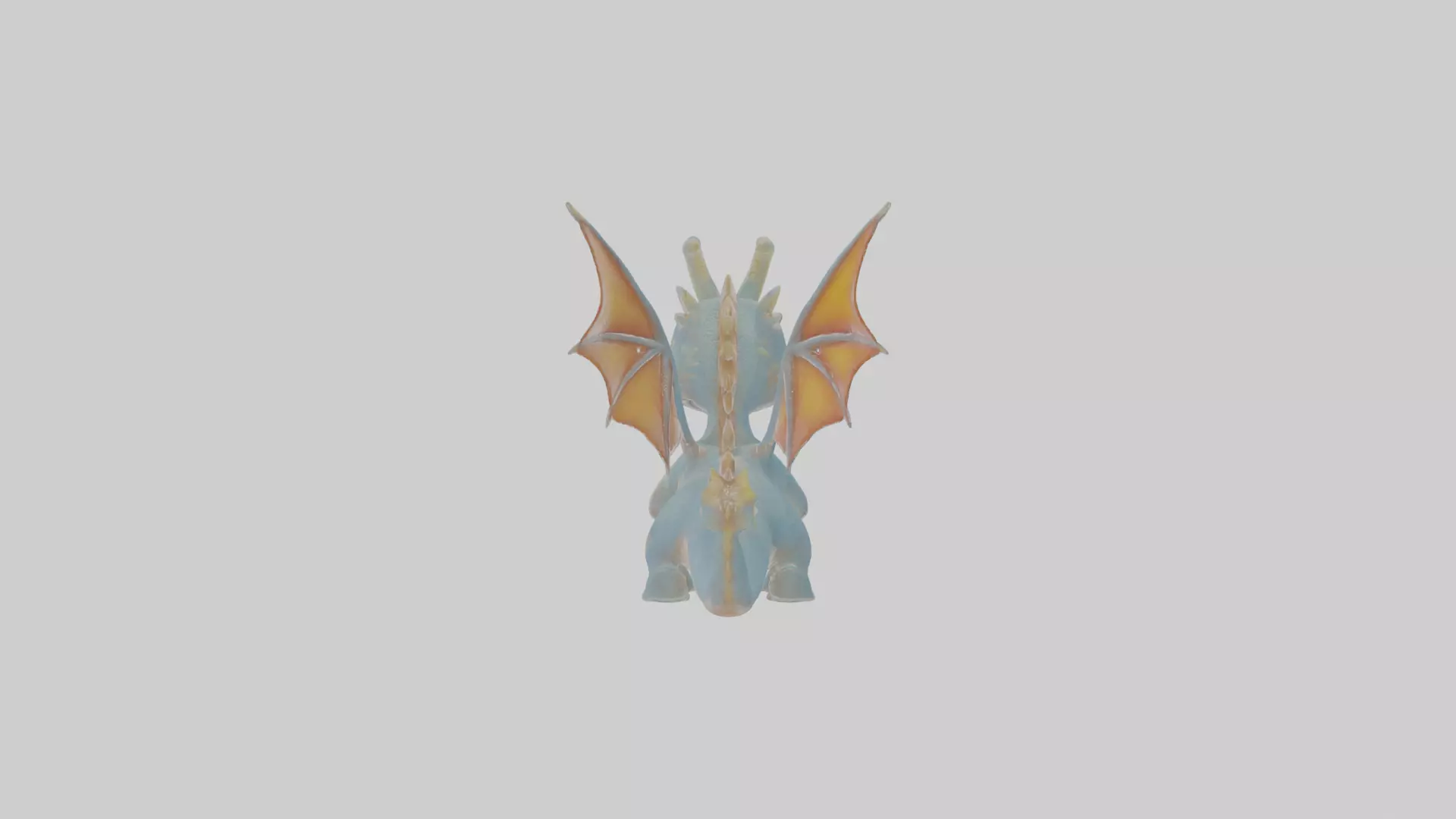 Cartoon Dragon Low-poly 3D model_0