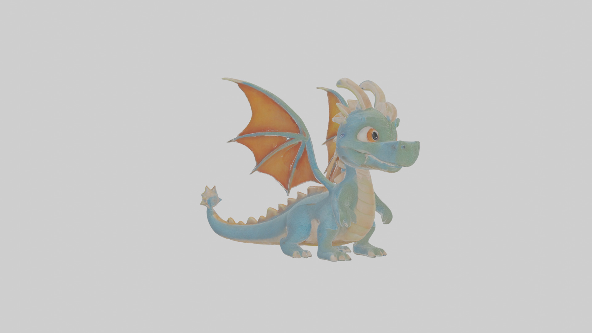 Cartoon Dragon Low-poly 3D model_18