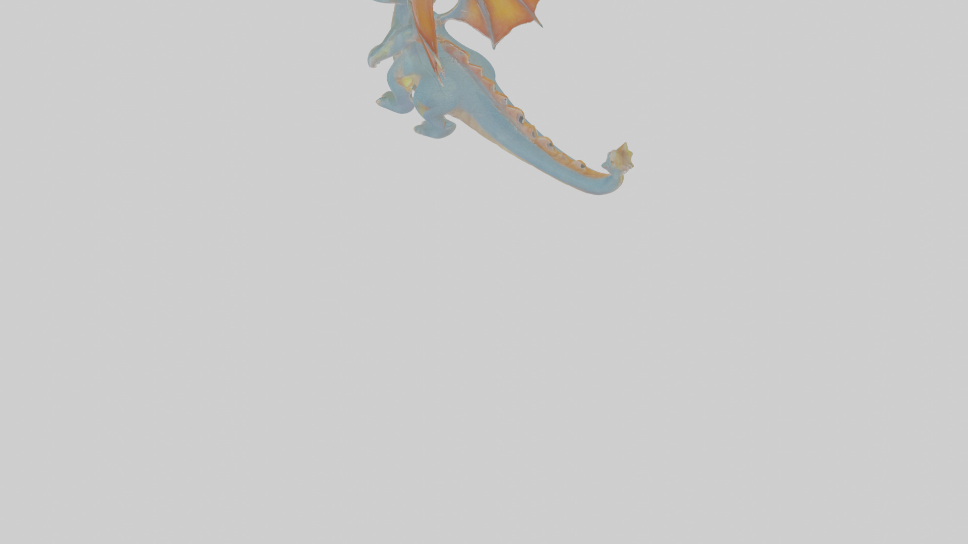 Cartoon Dragon Low-poly 3D model_5