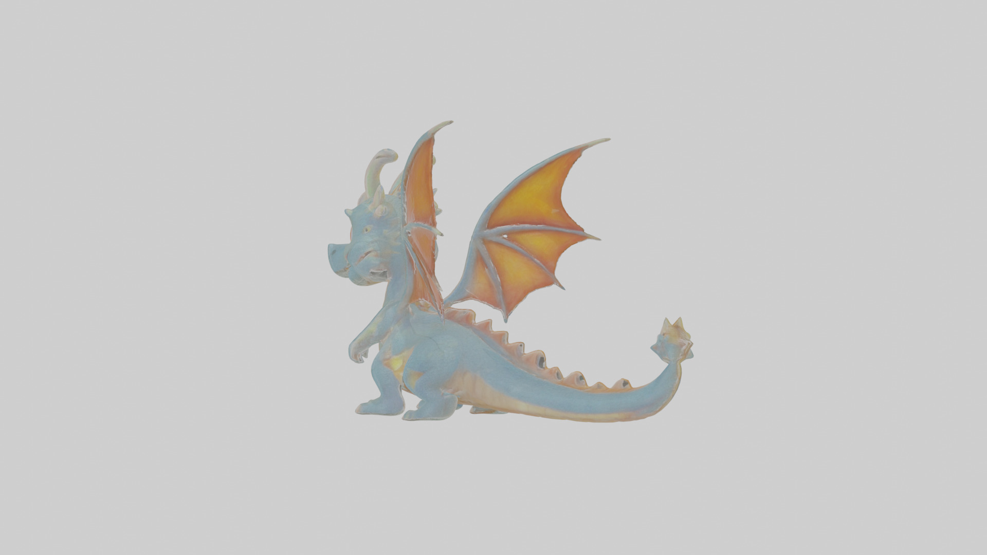 Cartoon Dragon Low-poly 3D model_2
