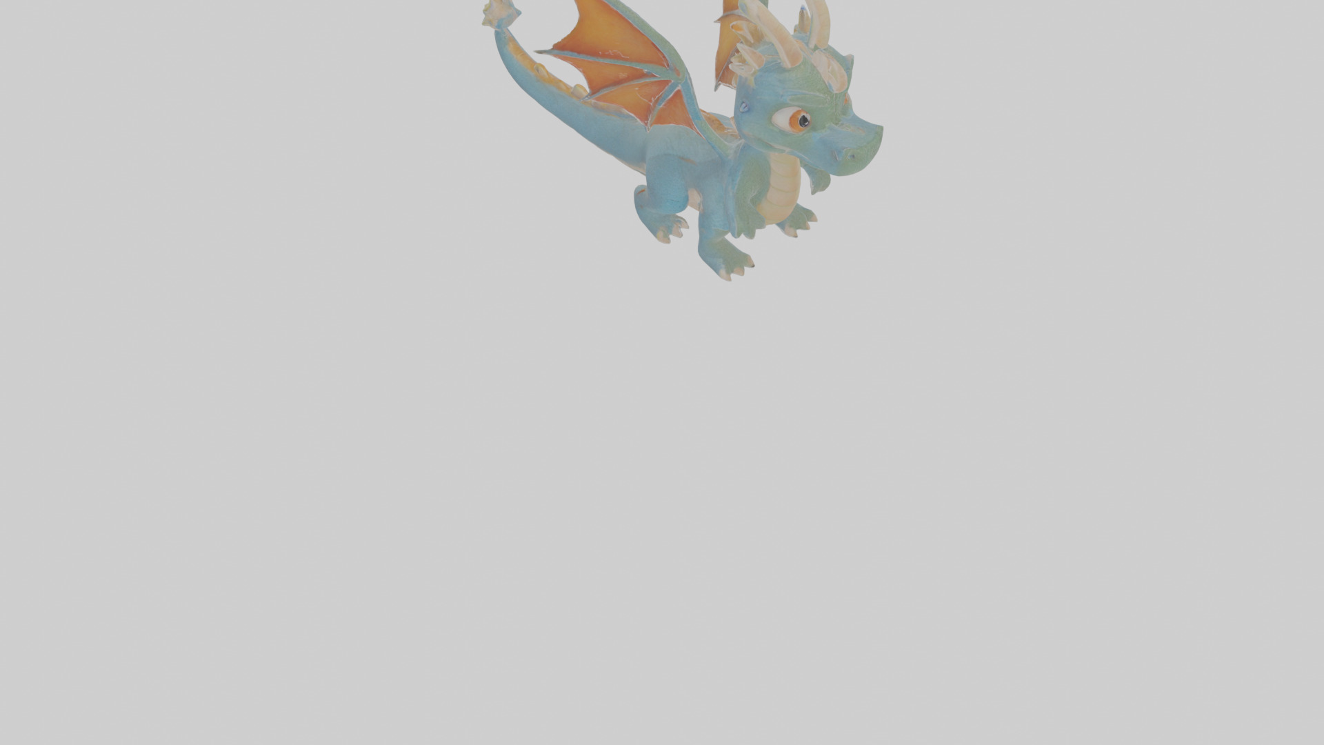 Cartoon Dragon Low-poly 3D model_11