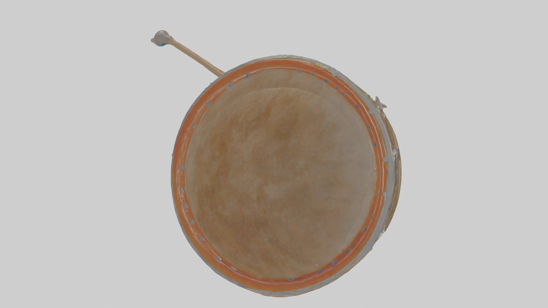 Cartoon Drum Low-poly 3D model_15