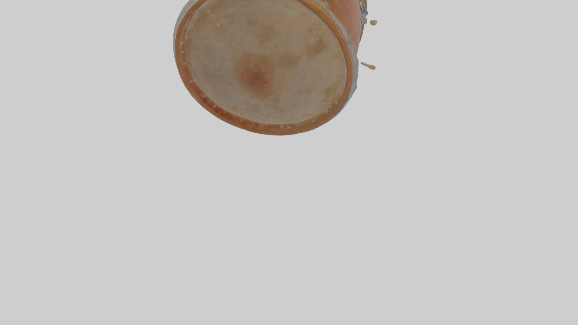 Cartoon Drum Low-poly 3D model_6