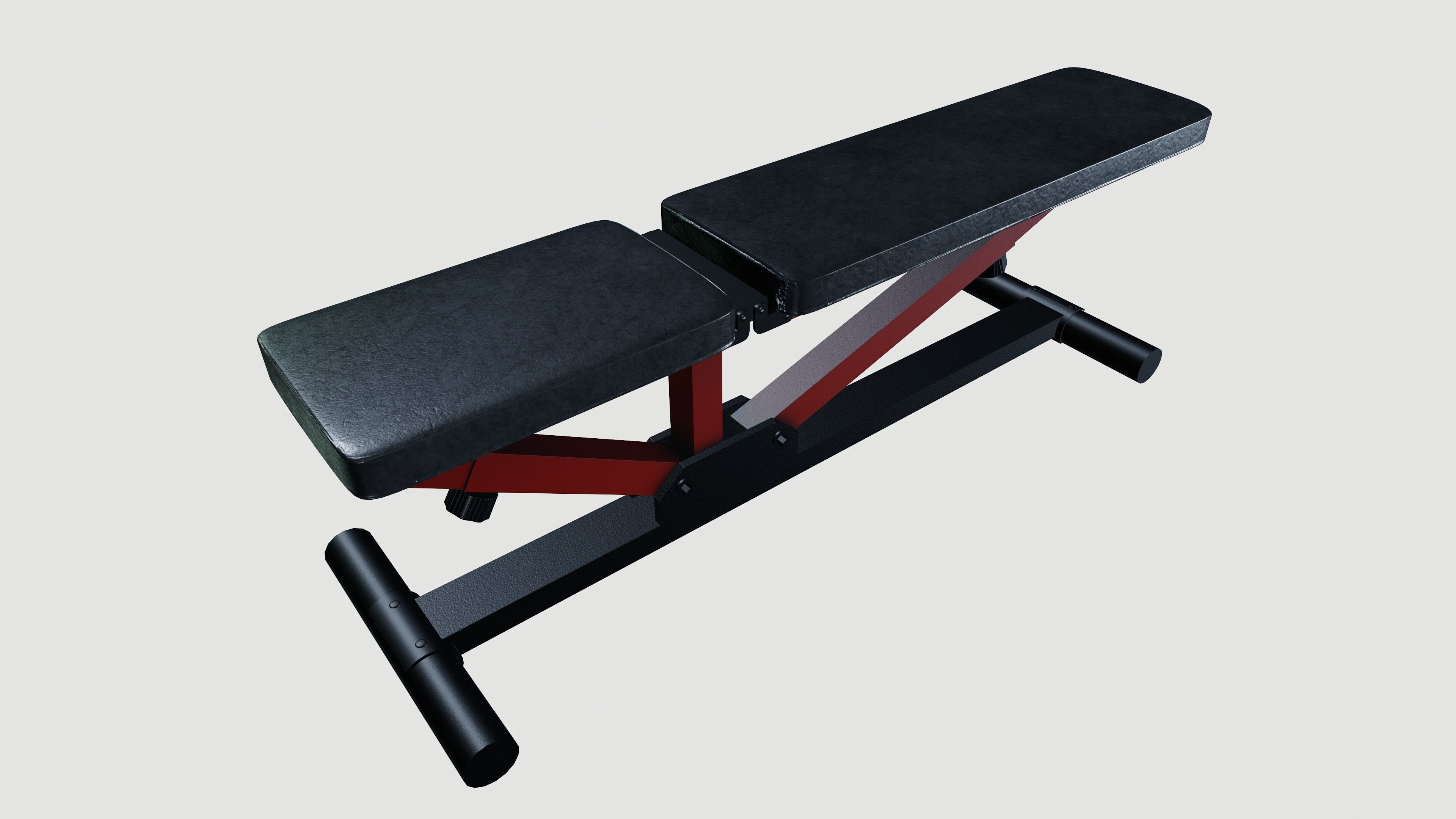 Exercise bench 3D model_2