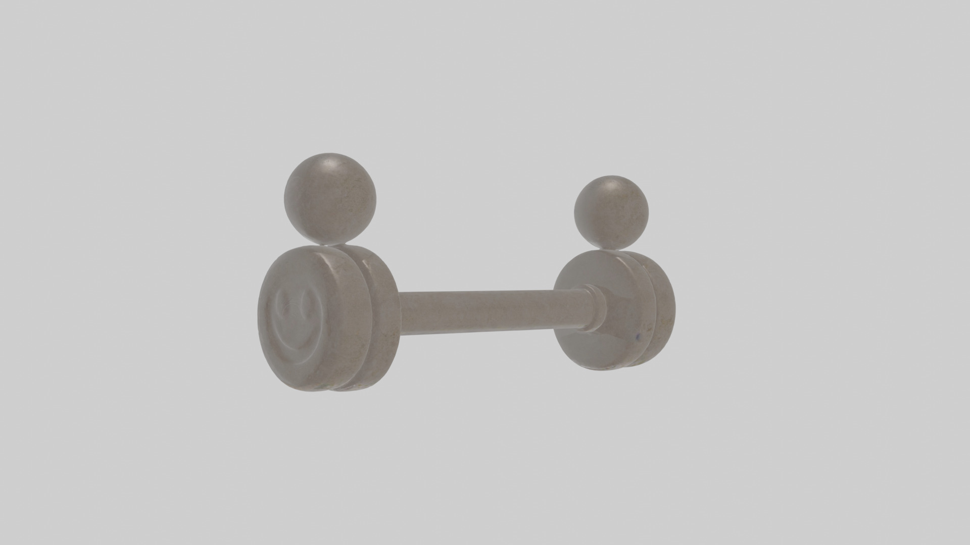 Cartoon Dumbbell Low-poly 3D model_3
