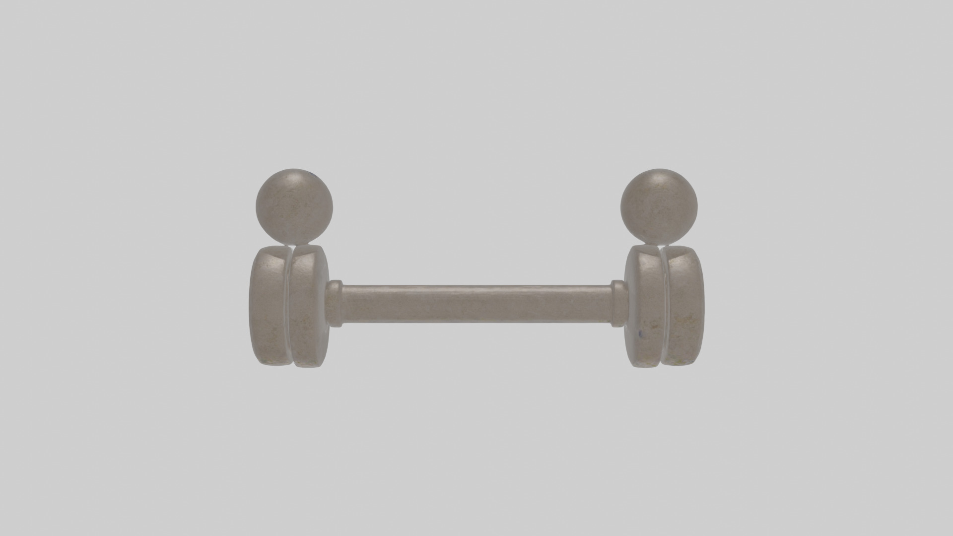 Cartoon Dumbbell Low-poly 3D model_1