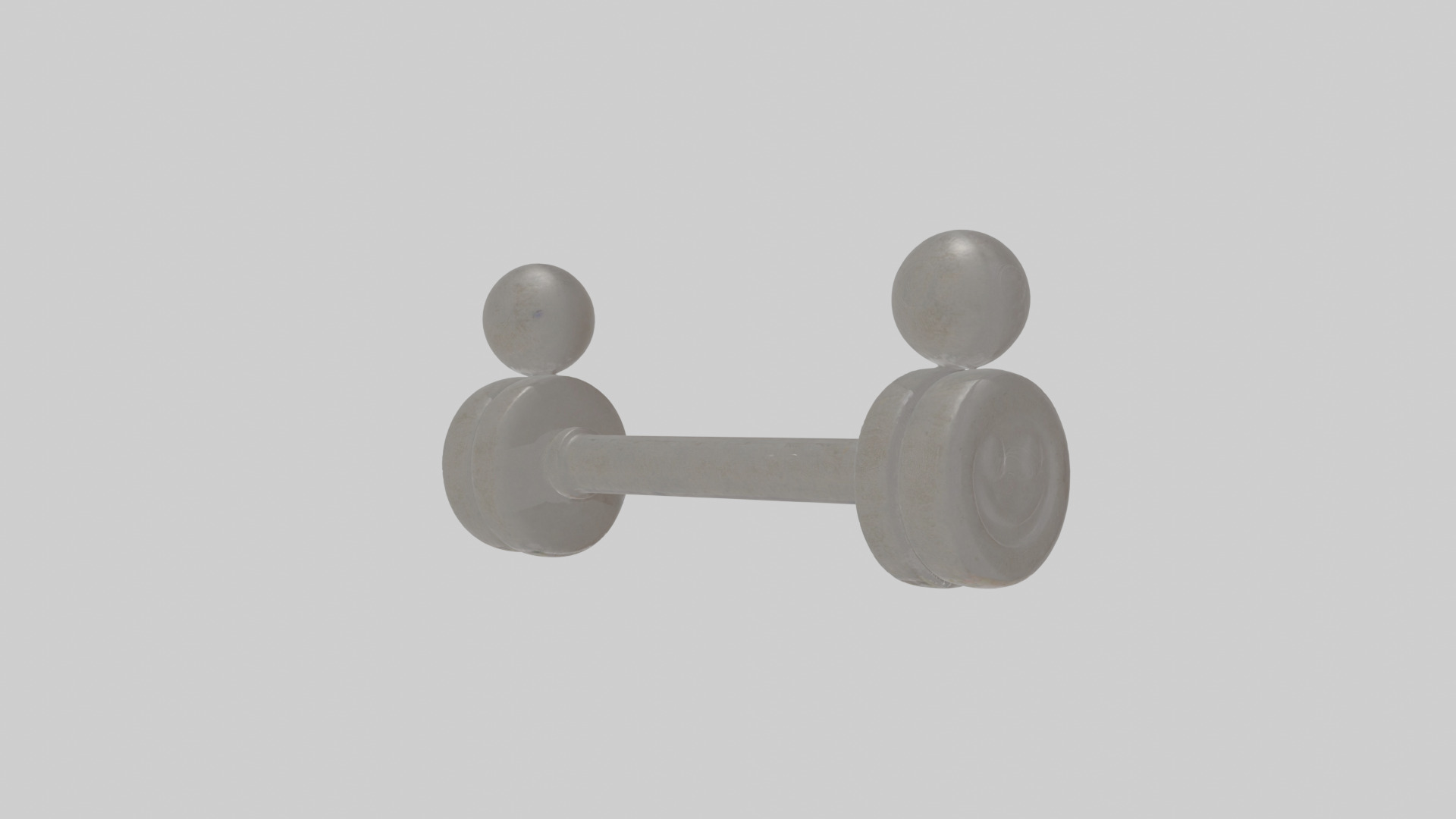 Cartoon Dumbbell Low-poly 3D model_17