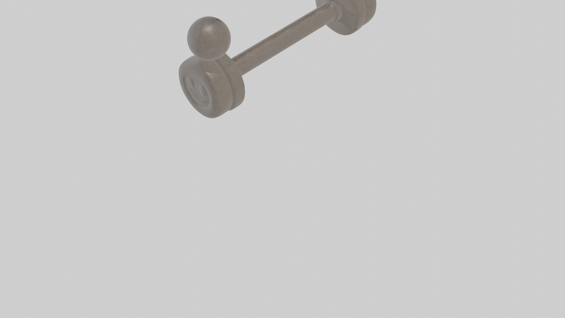 Cartoon Dumbbell Low-poly 3D model_5