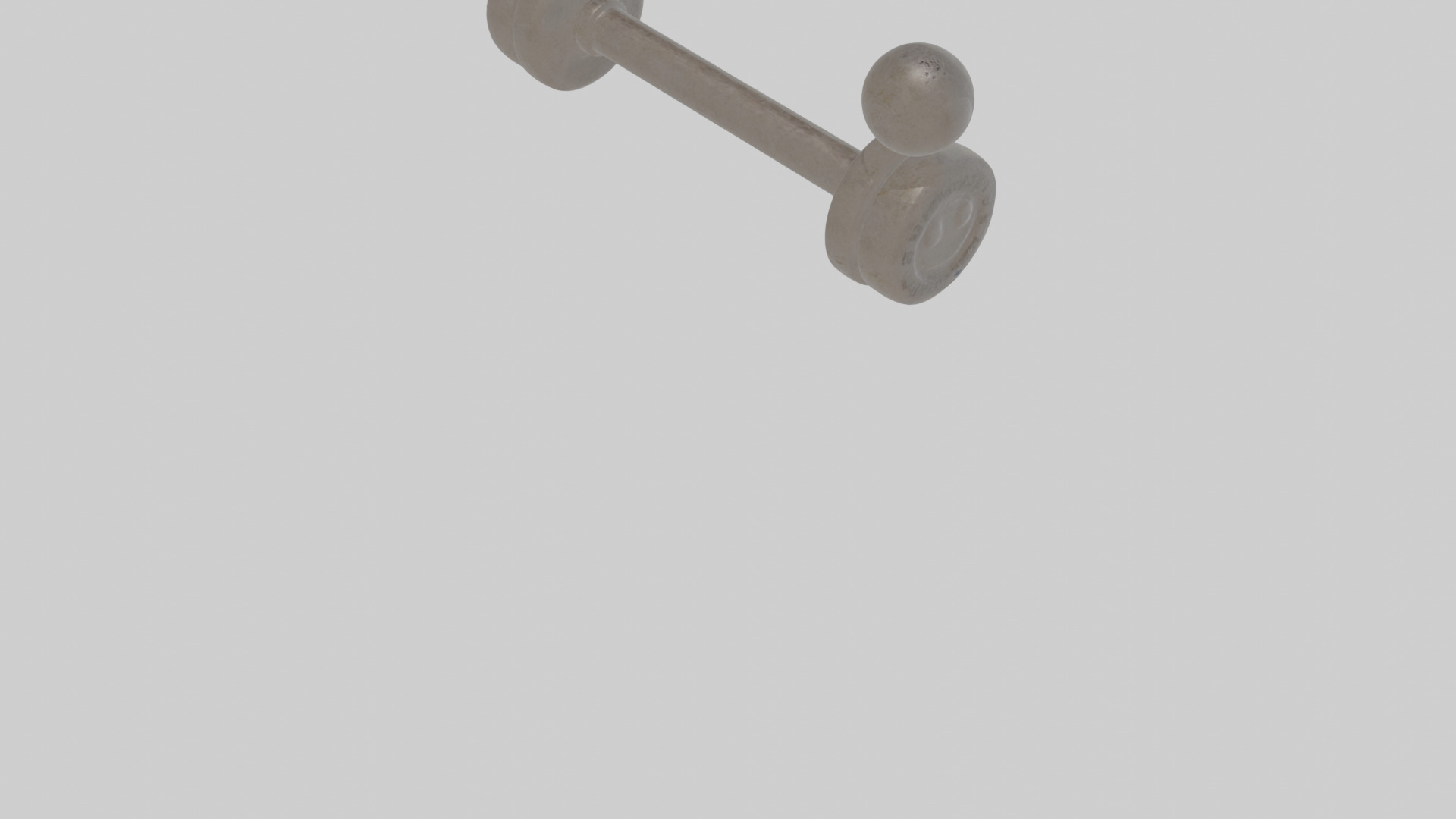 Cartoon Dumbbell Low-poly 3D model_7