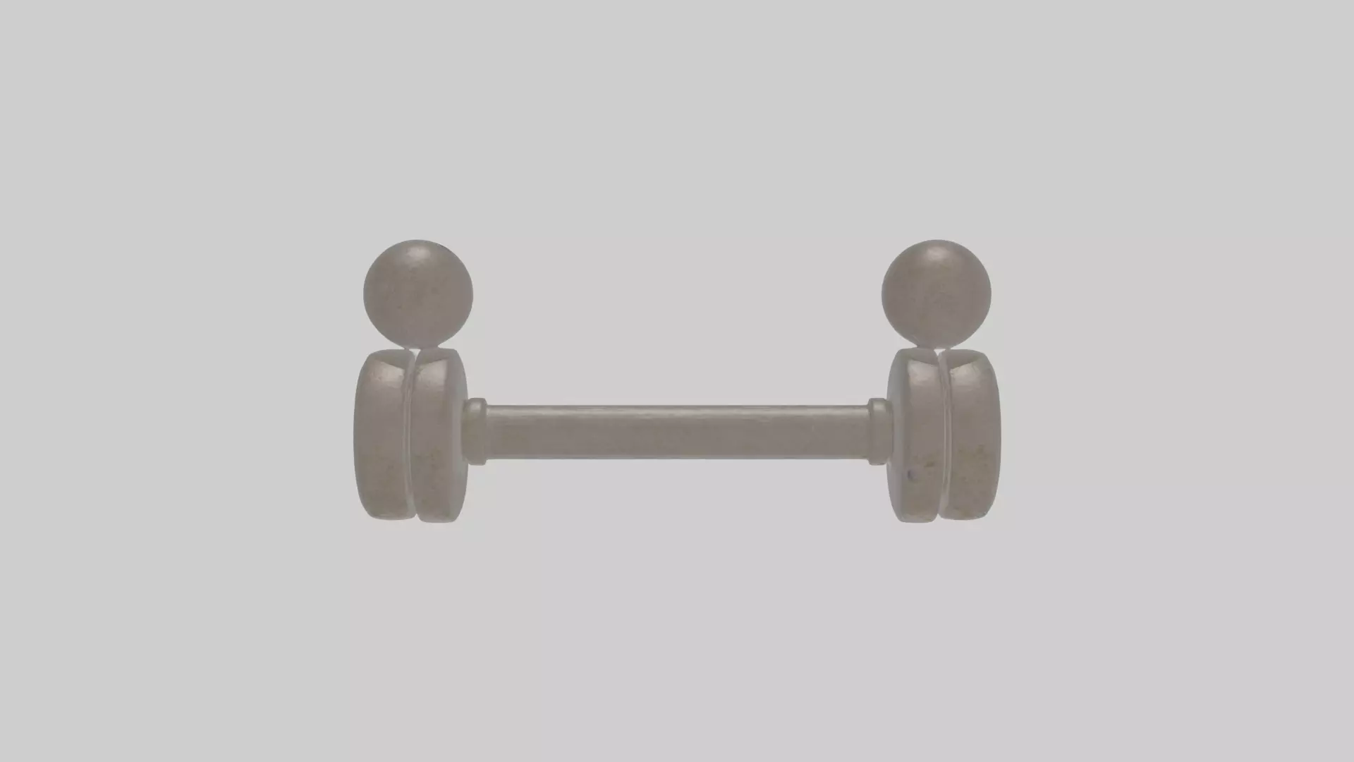 Cartoon Dumbbell Low-poly 3D model_0