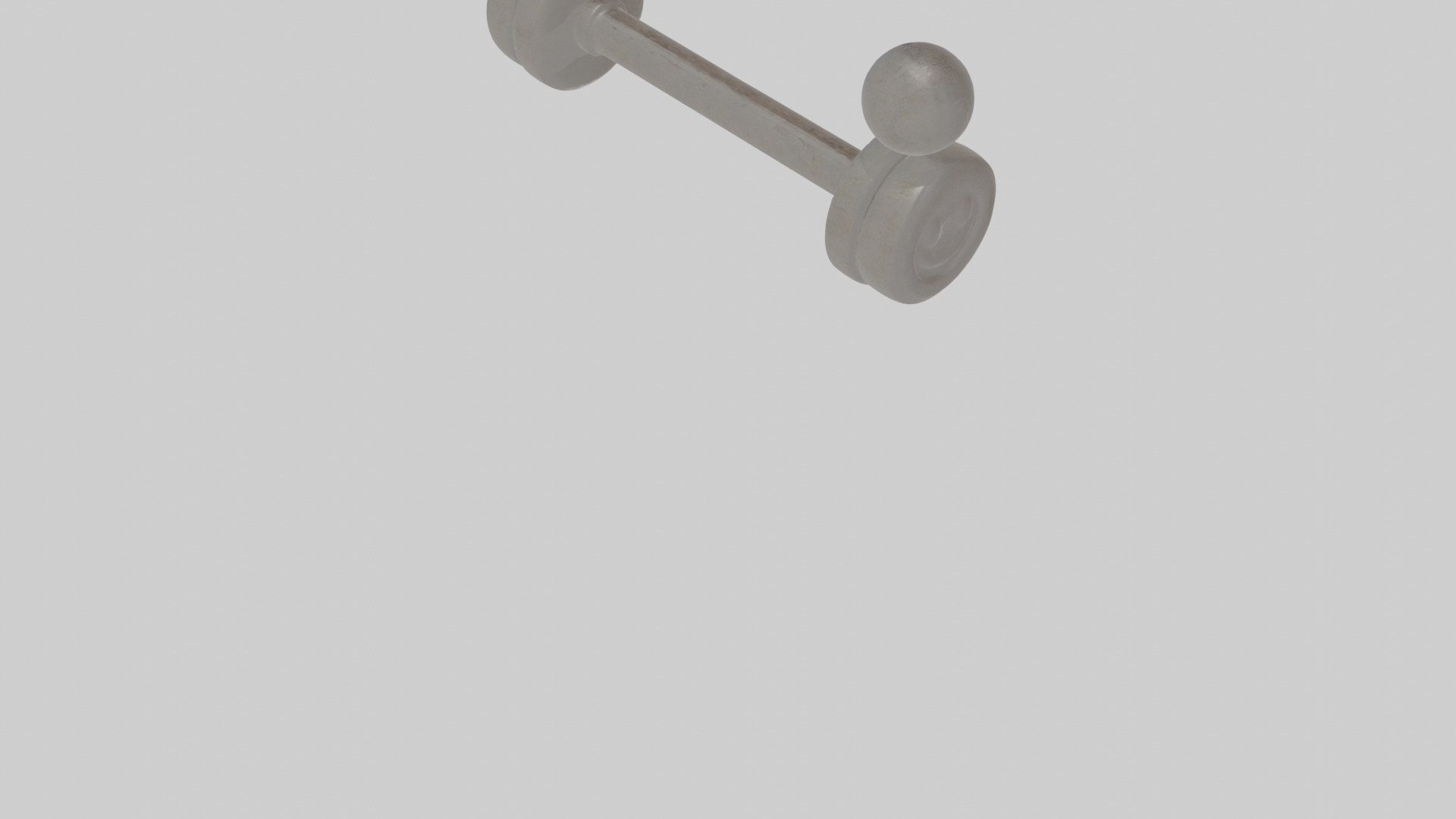 Cartoon Dumbbell Low-poly 3D model_9